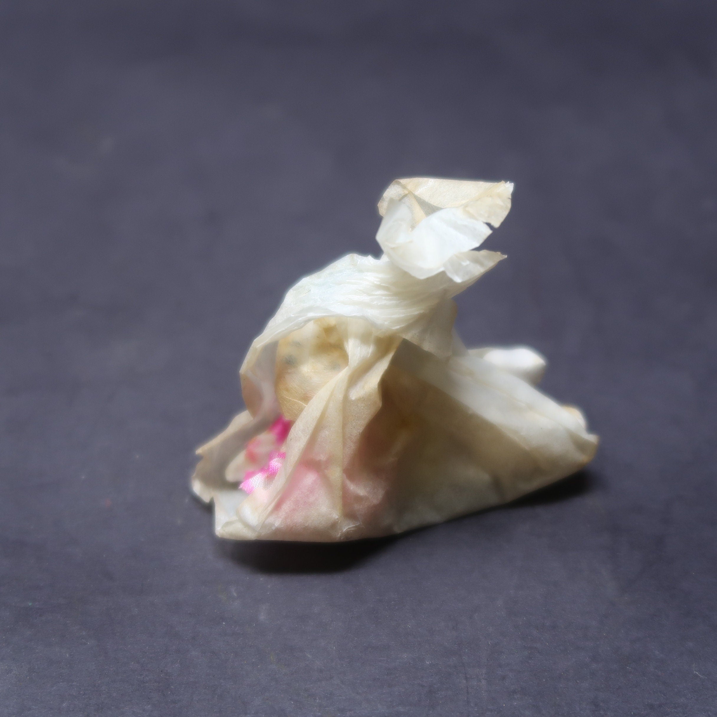 Antique 2" Long Miniature Crawling Baby Doll Japanese Porcelain Doll 1920s