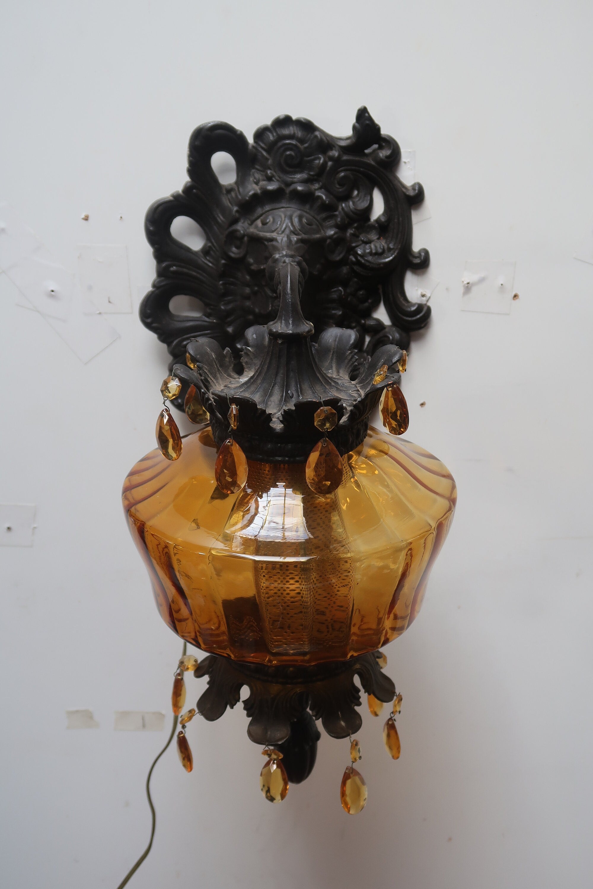 Vintage MC. Co. GIM Wall Sconce Wire Electric Wall Hanging Lamp 1950s