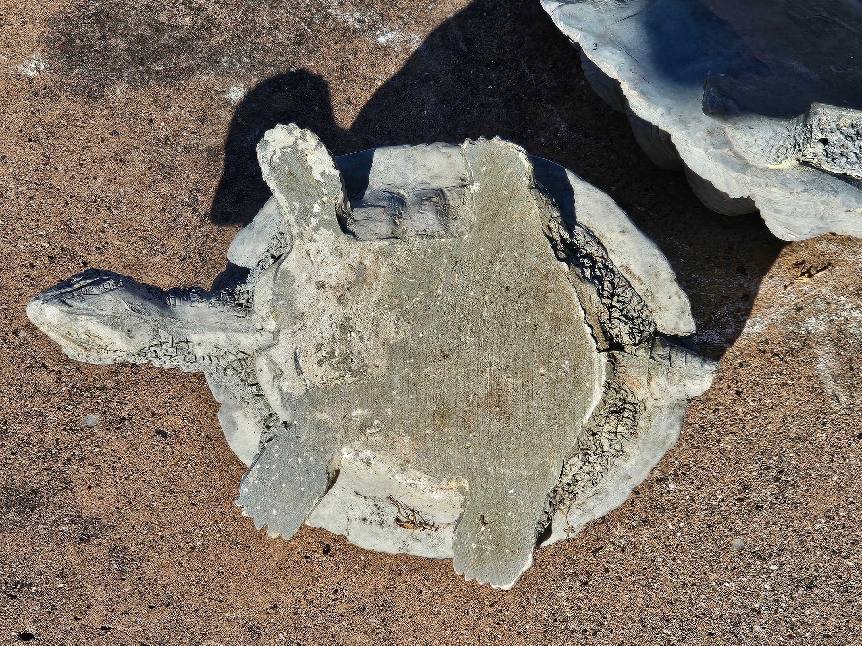 Set of 2 Plaster or Resin Tortoise Statue Outdoor Sculpture Home Lawn Patio Yard