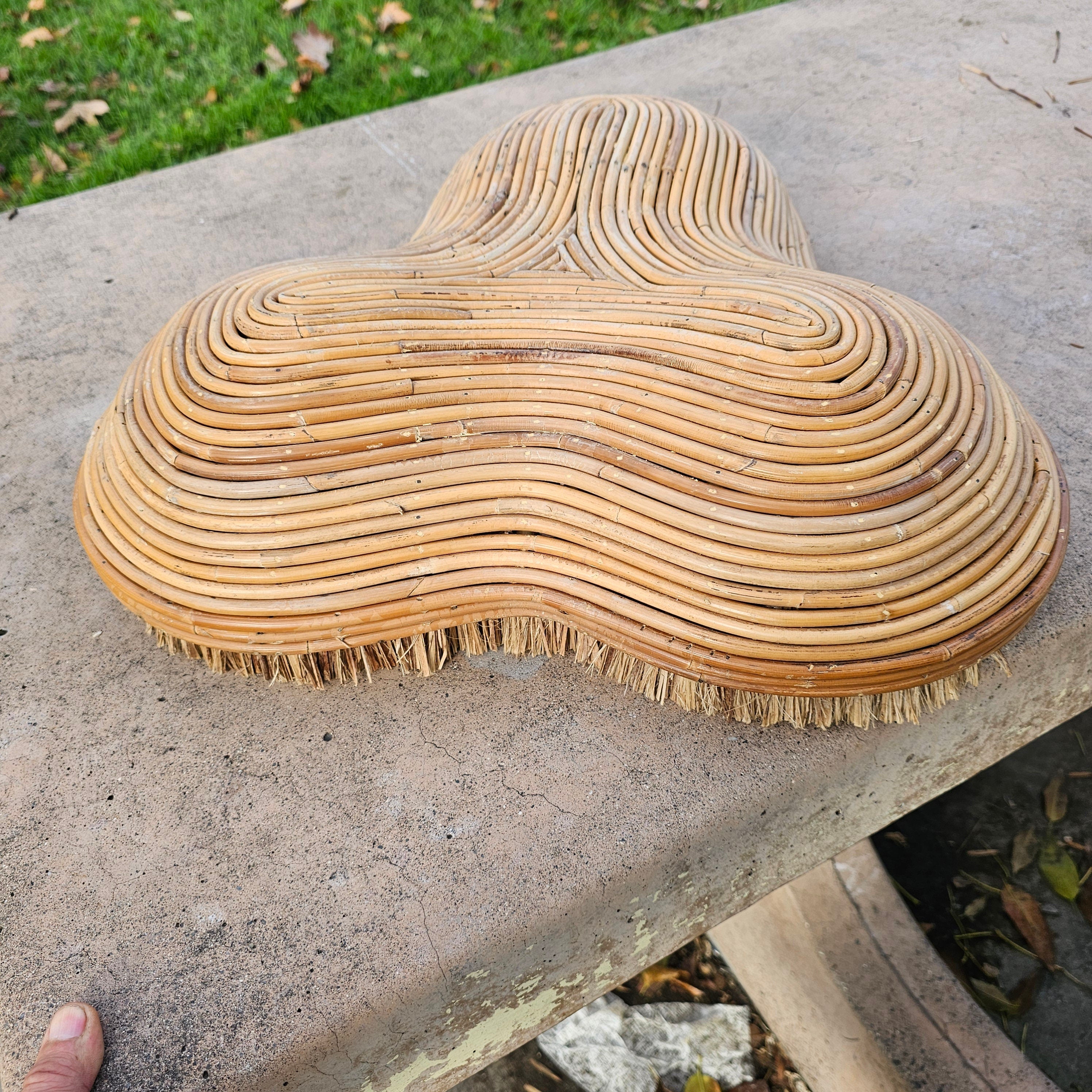 Tropical Style Large Handmade Platter Dish Dipping Bowl Vintage