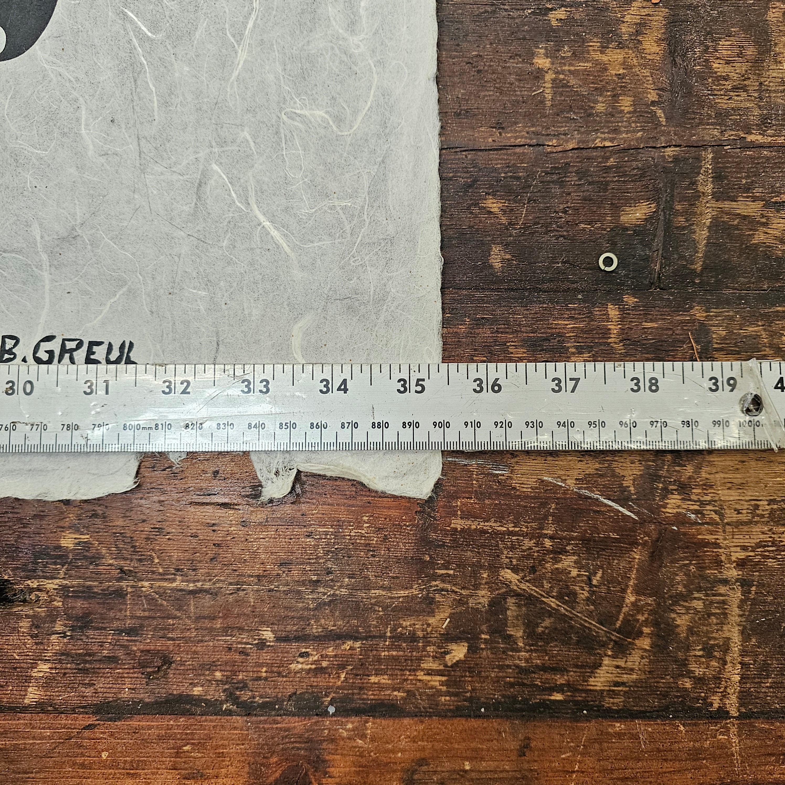 Charles B. Greul Serigraph On Rice Paper " Shaman with Grizzly " 36" x 24"