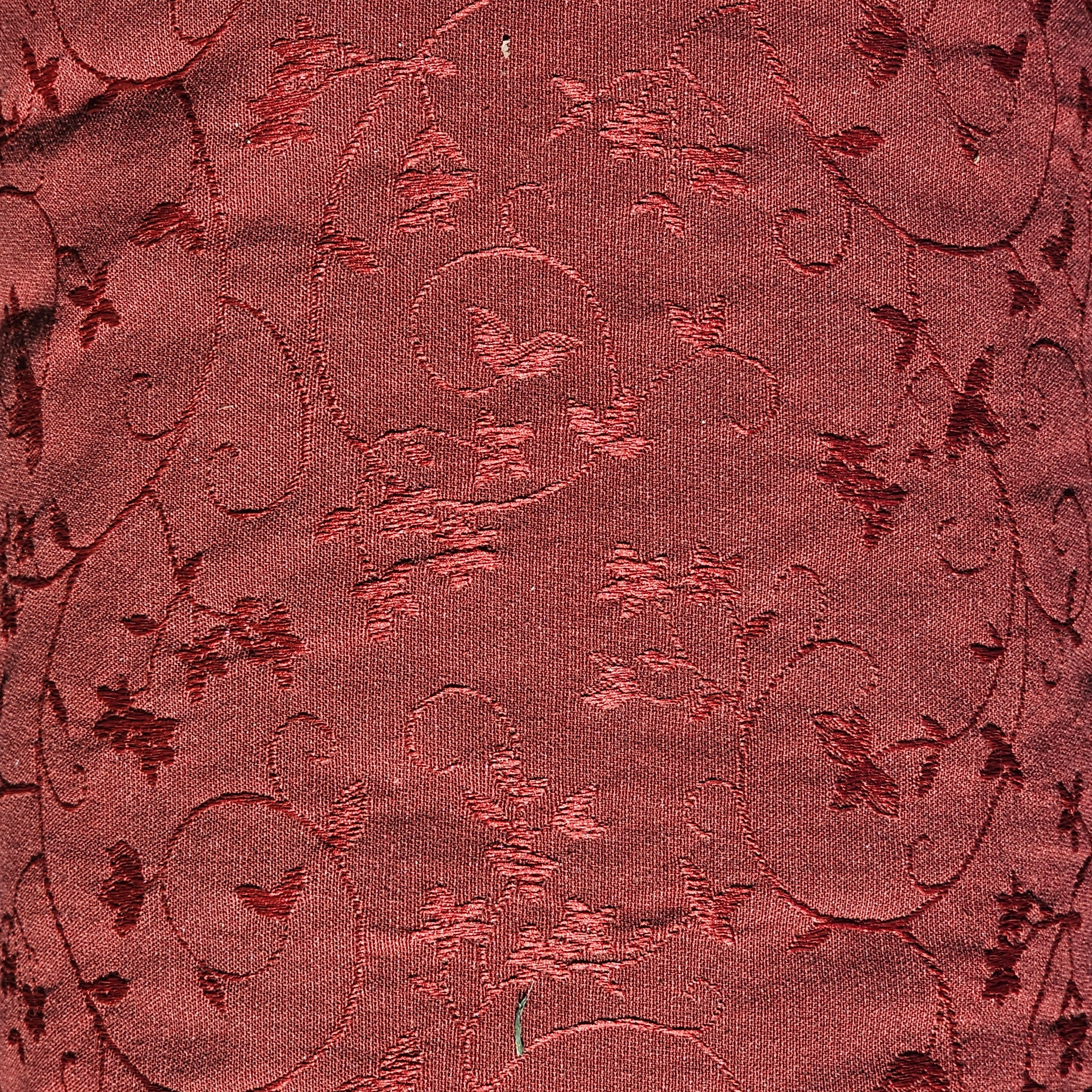 Vintage Antique Brocade Jacquard Fabric Burgandy 56" W x 1 Roll