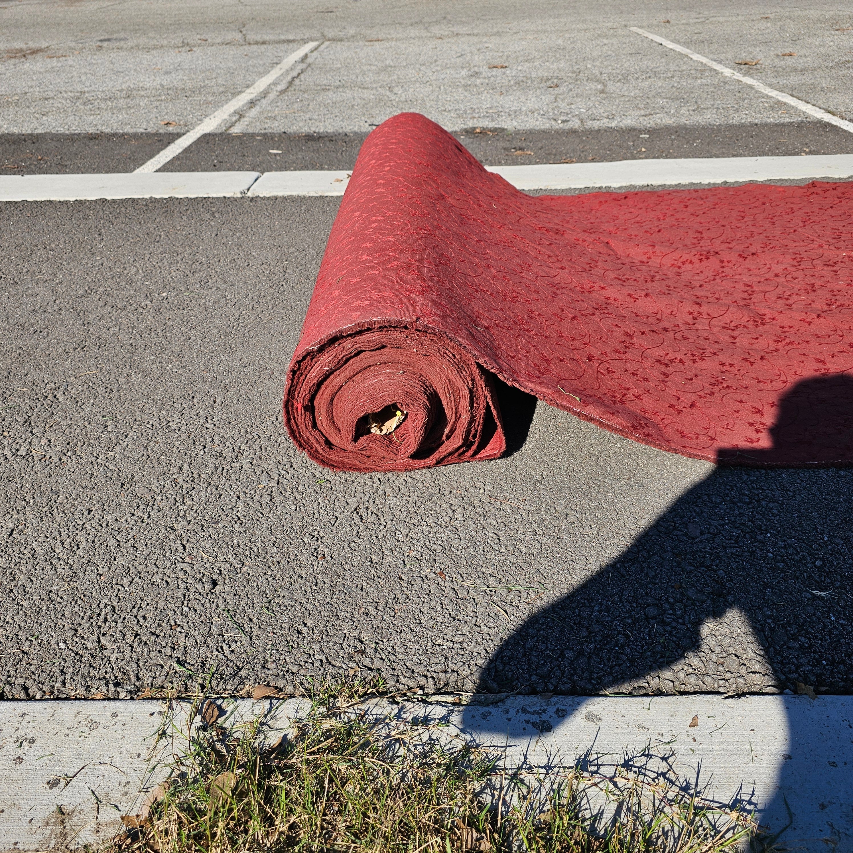 Vintage Antique Brocade Jacquard Fabric Burgandy 56" W x 1 Roll