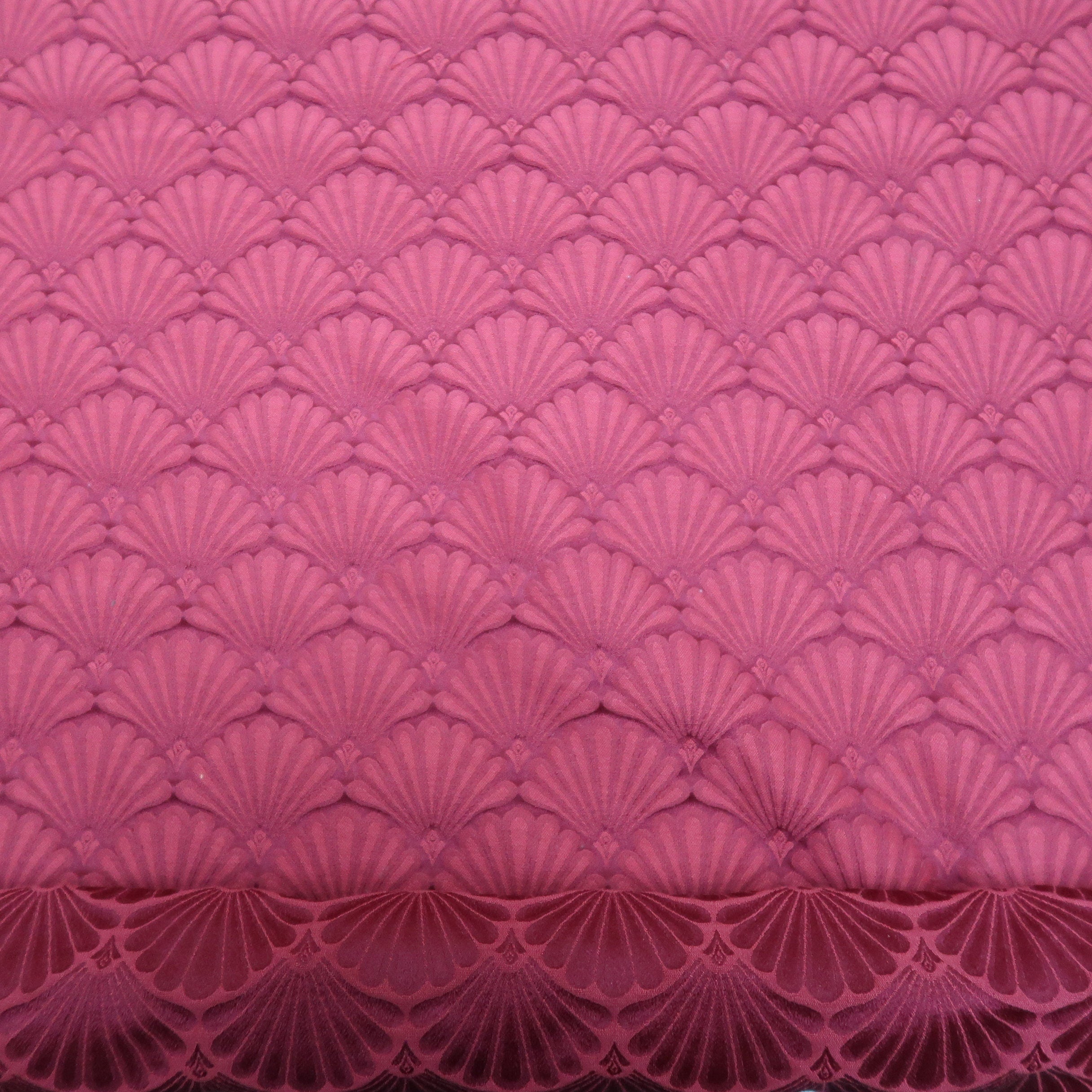 F. Schumacher Co. Vintage Shell Pattern Fabric Burgandy 55" w x 6 ft