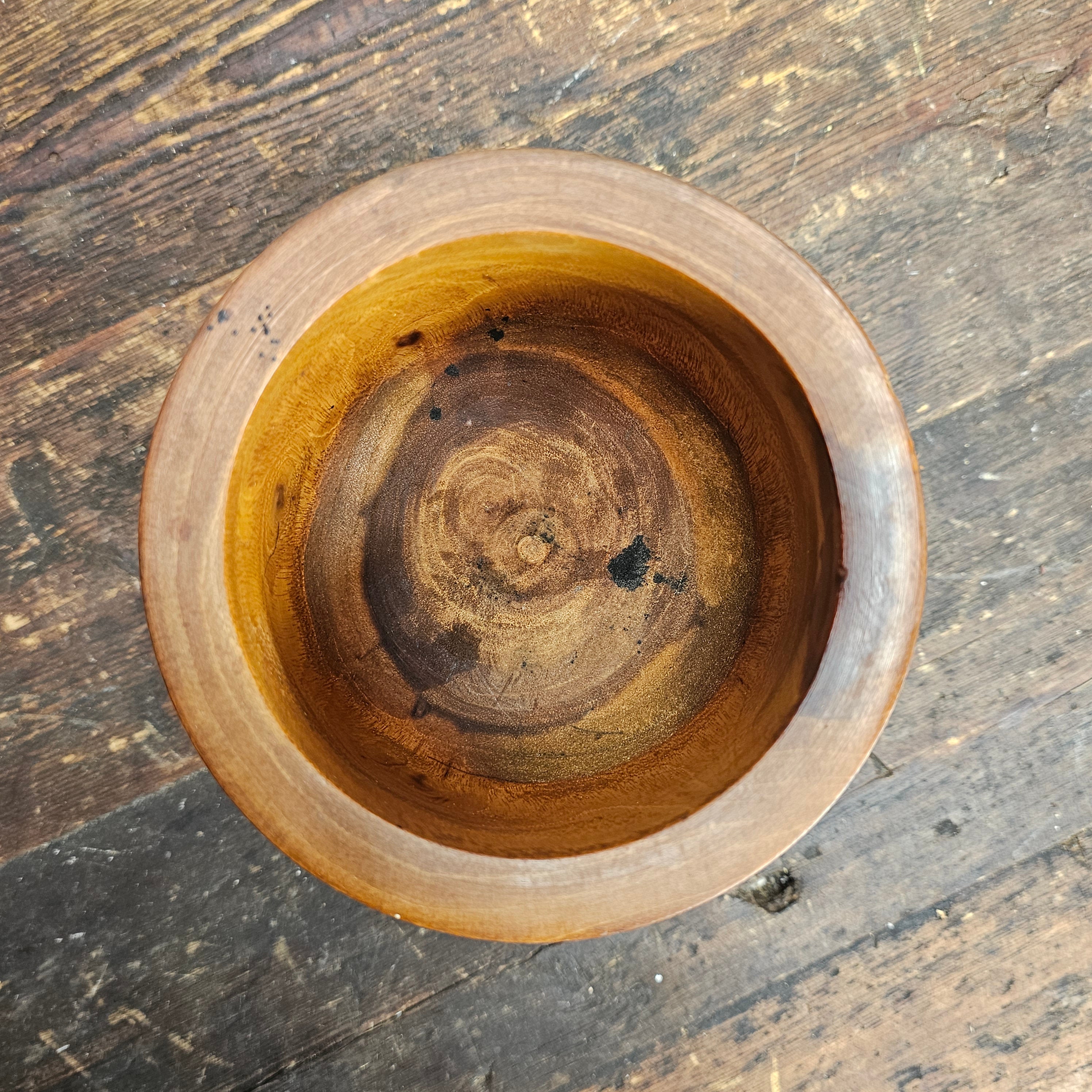 Vintage Bamboo Mortar Apothecary Kitchen Herbs Spice 5.5" Dia x 7" H