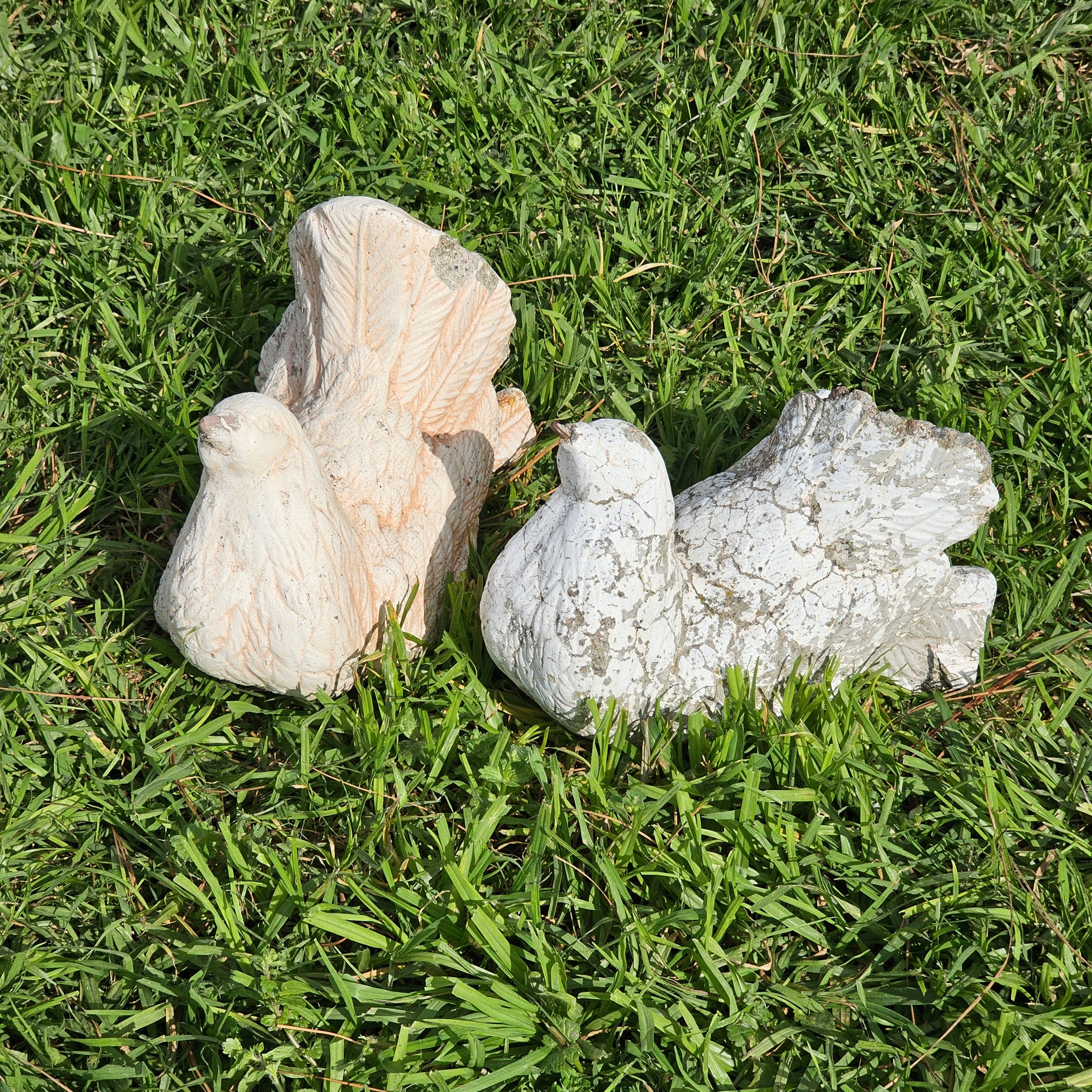 Vintage Large Concrete Goose Statue Outdoor Garden Yard Decor Singed 25" H (No Shipping / Local Pickup)