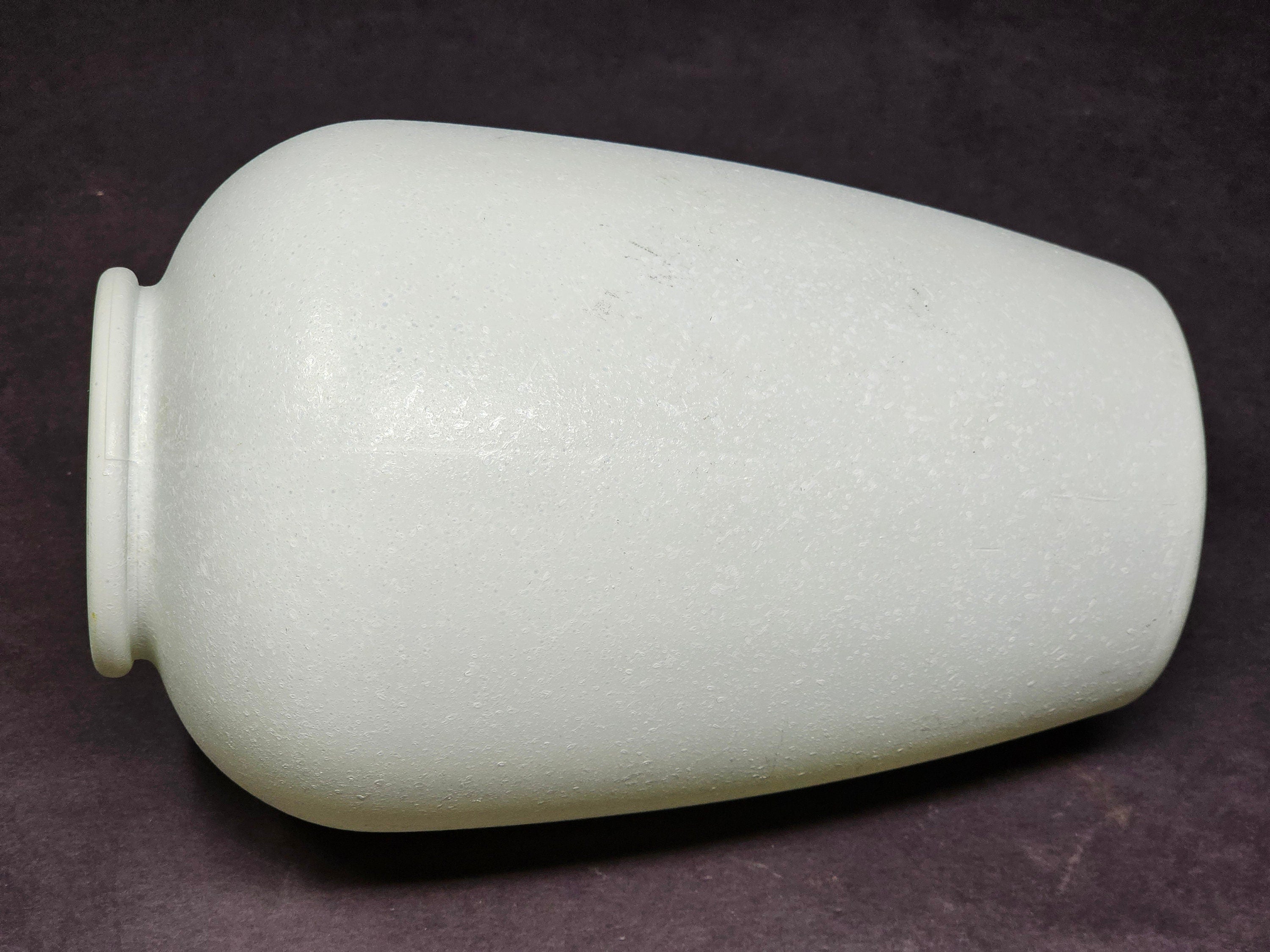 Studio Nova Portugal White Speckled Glass Vase 9"H 1980s