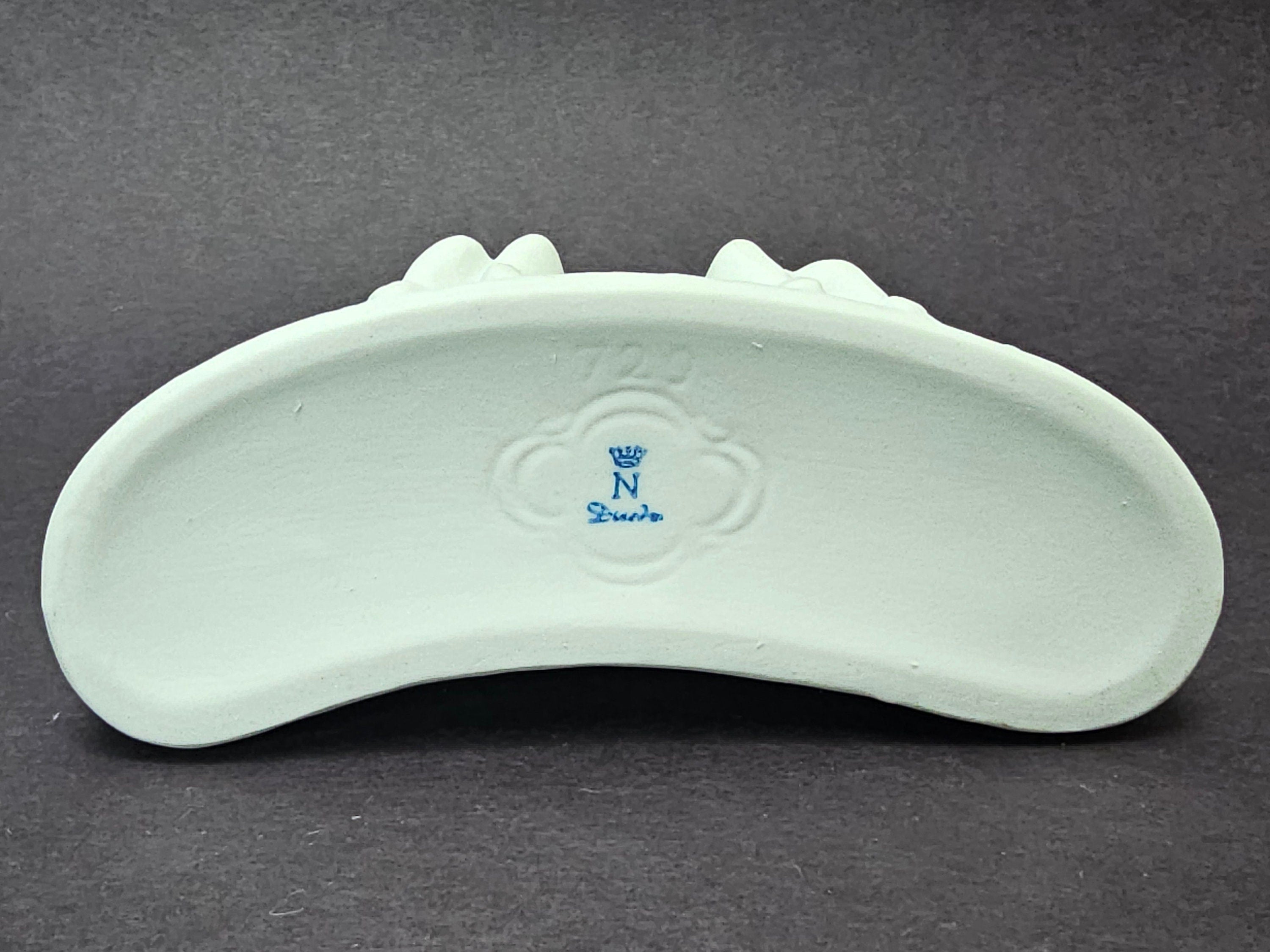 Vintage Dresden White Porcelain Cherub Flower Frog Candle Holder Centerpiece