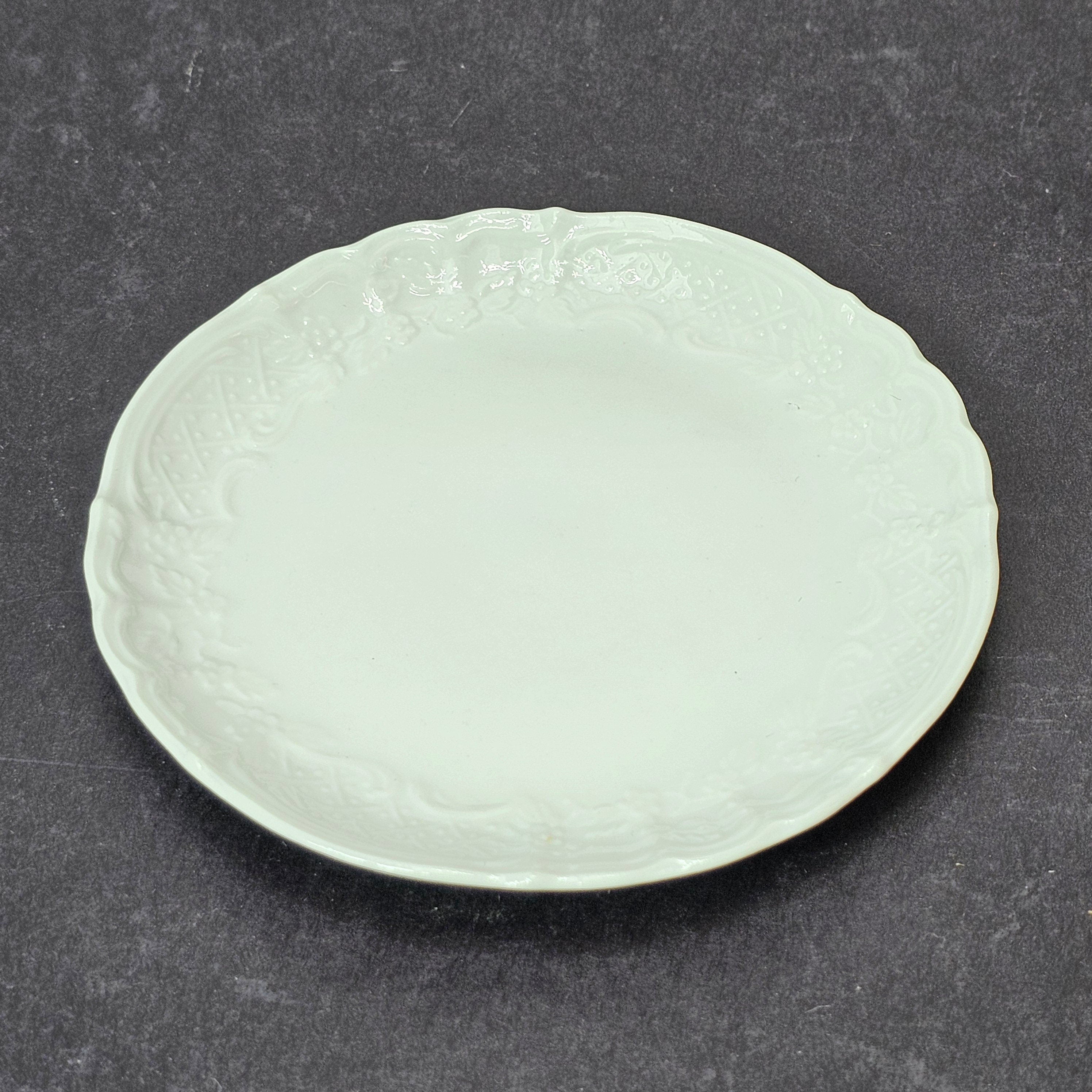 Set of 5 Kaiser West Germany Sauce Tapas Butter Pat Dish Floral Embossed 4.25"