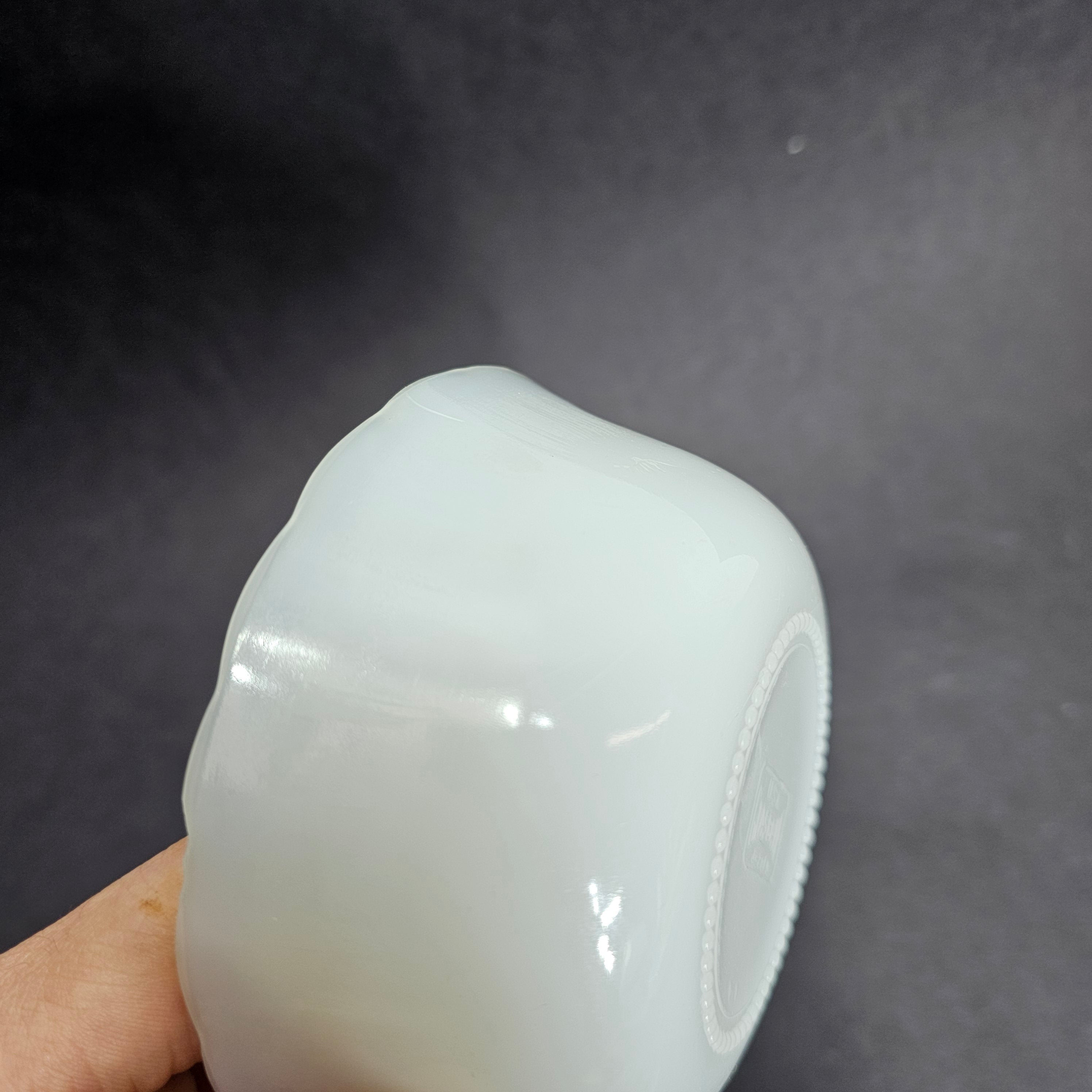 Vintage Milk Glass Glasbake Bowl # J-2019 Dipping Mixing Bowl 4.75" Dia x 2" H