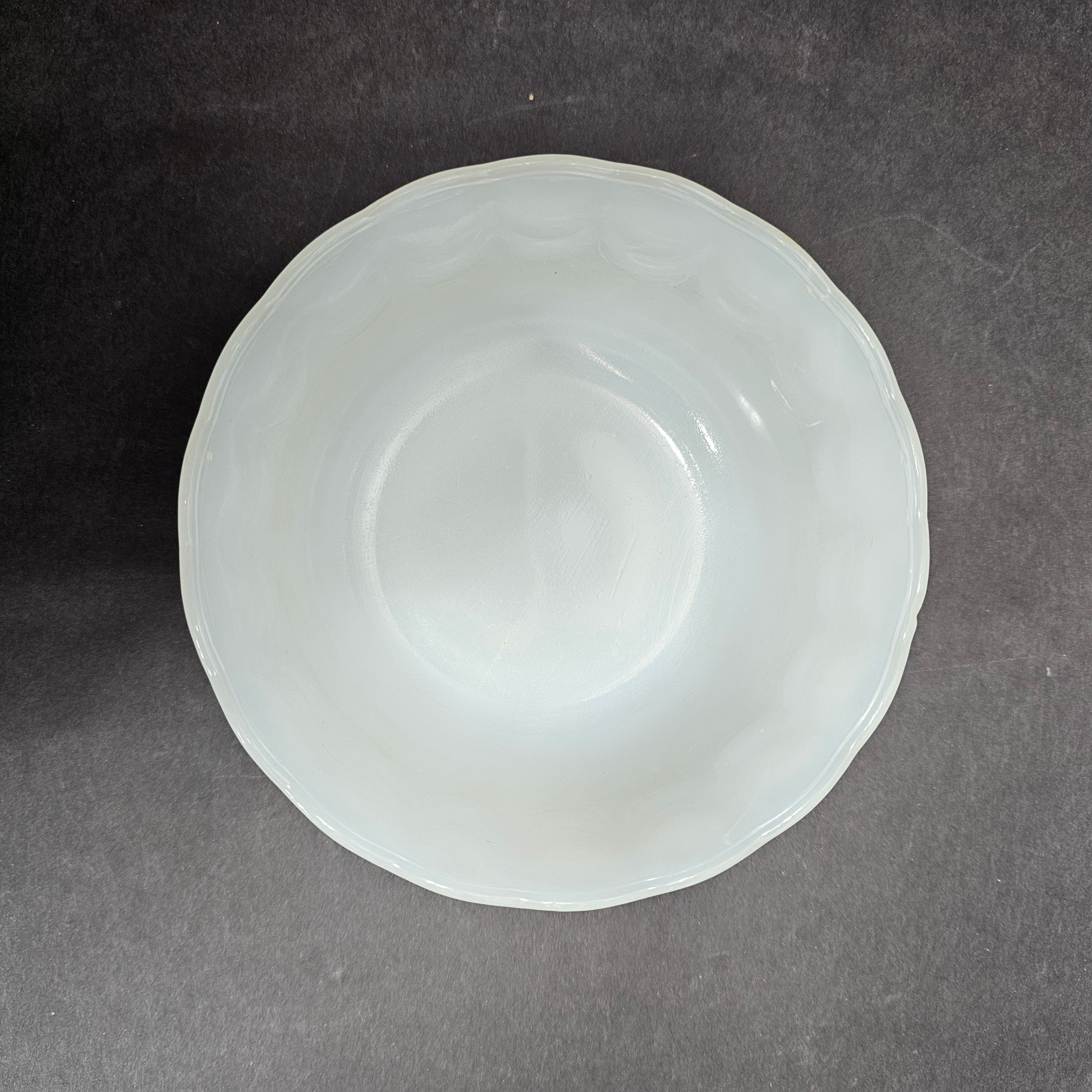 Vintage Milk Glass Glasbake Bowl # J-2019 Dipping Mixing Bowl 4.75" Dia x 2" H