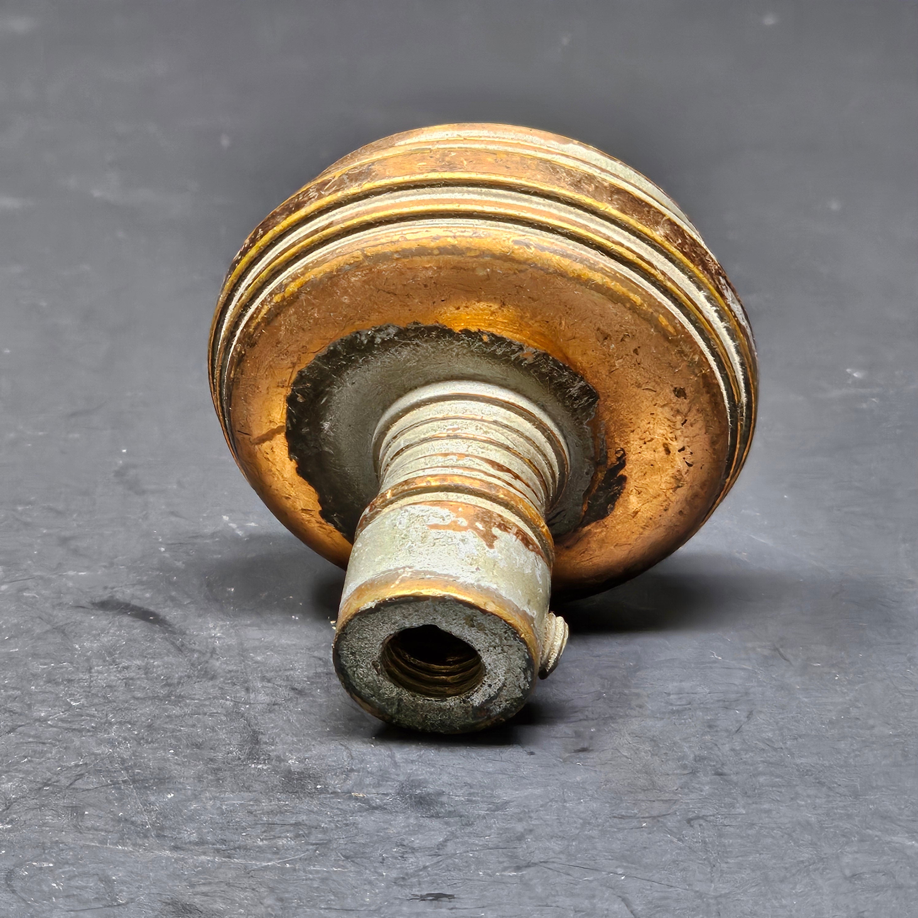 Antique Single Door Knob Solid Brass (9 oz.)