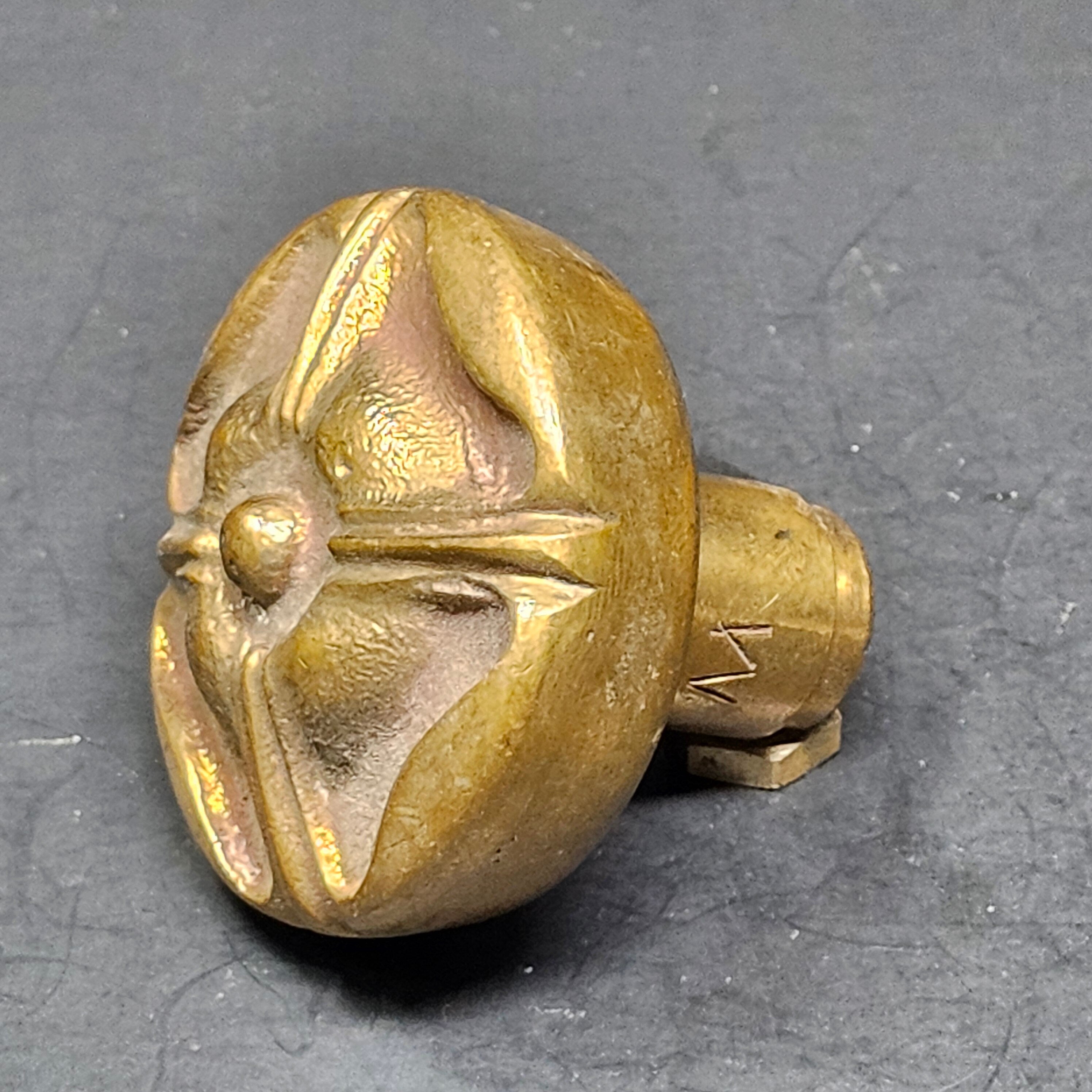 Antique Single Door Knob Solid Brass (11 oz.)