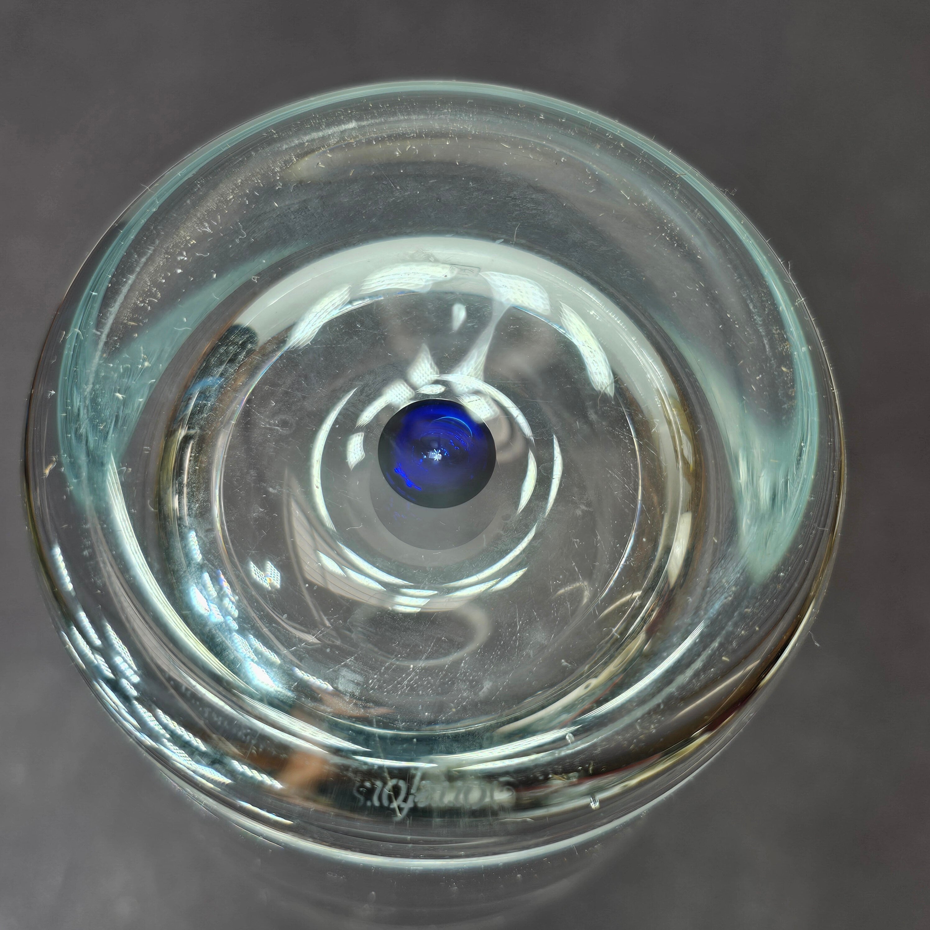 Orrefors Sweden Intermezzo Blue Wine Carafe by Erika Lagerbielke