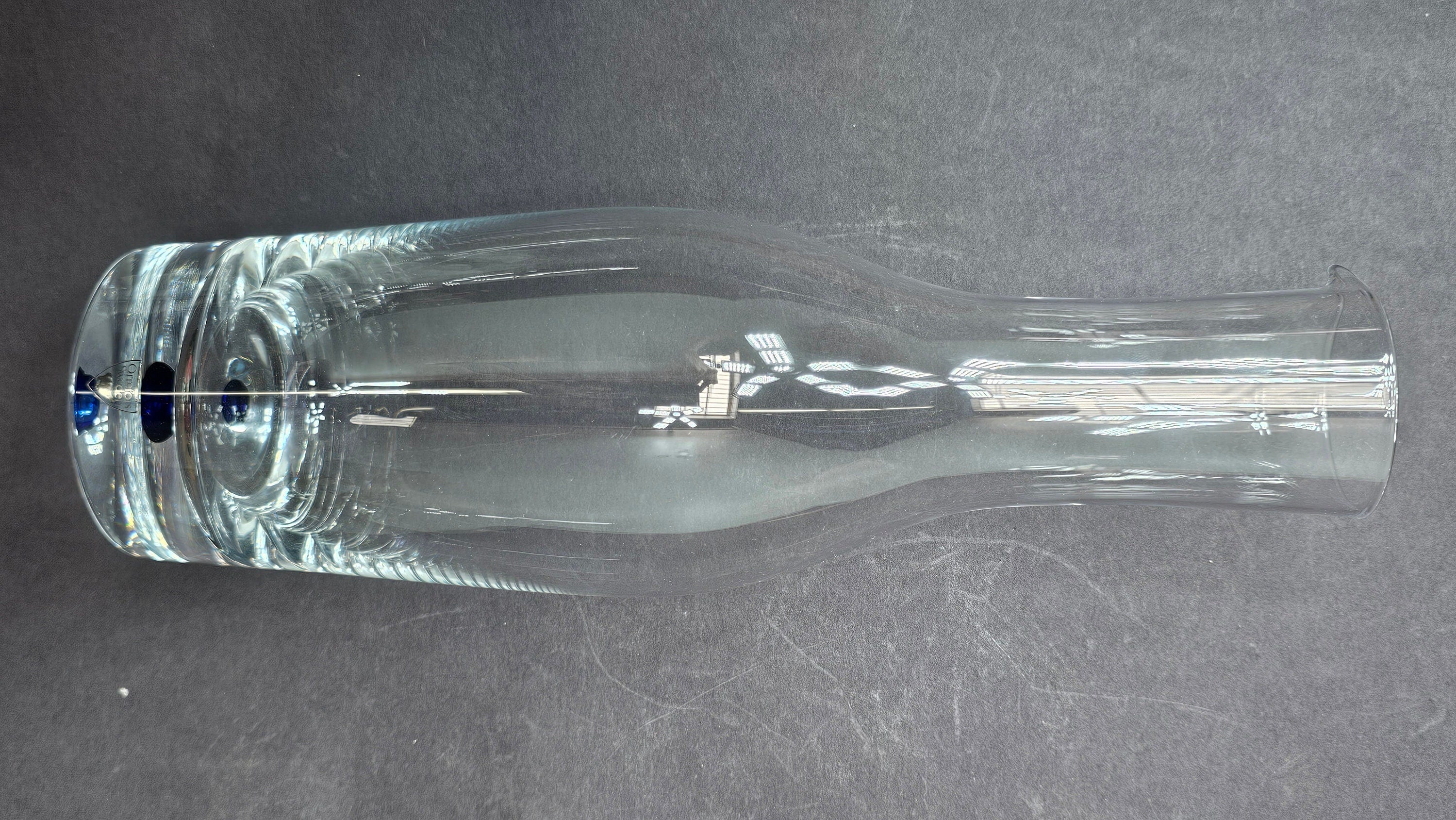 Orrefors Sweden Intermezzo Blue Wine Carafe by Erika Lagerbielke