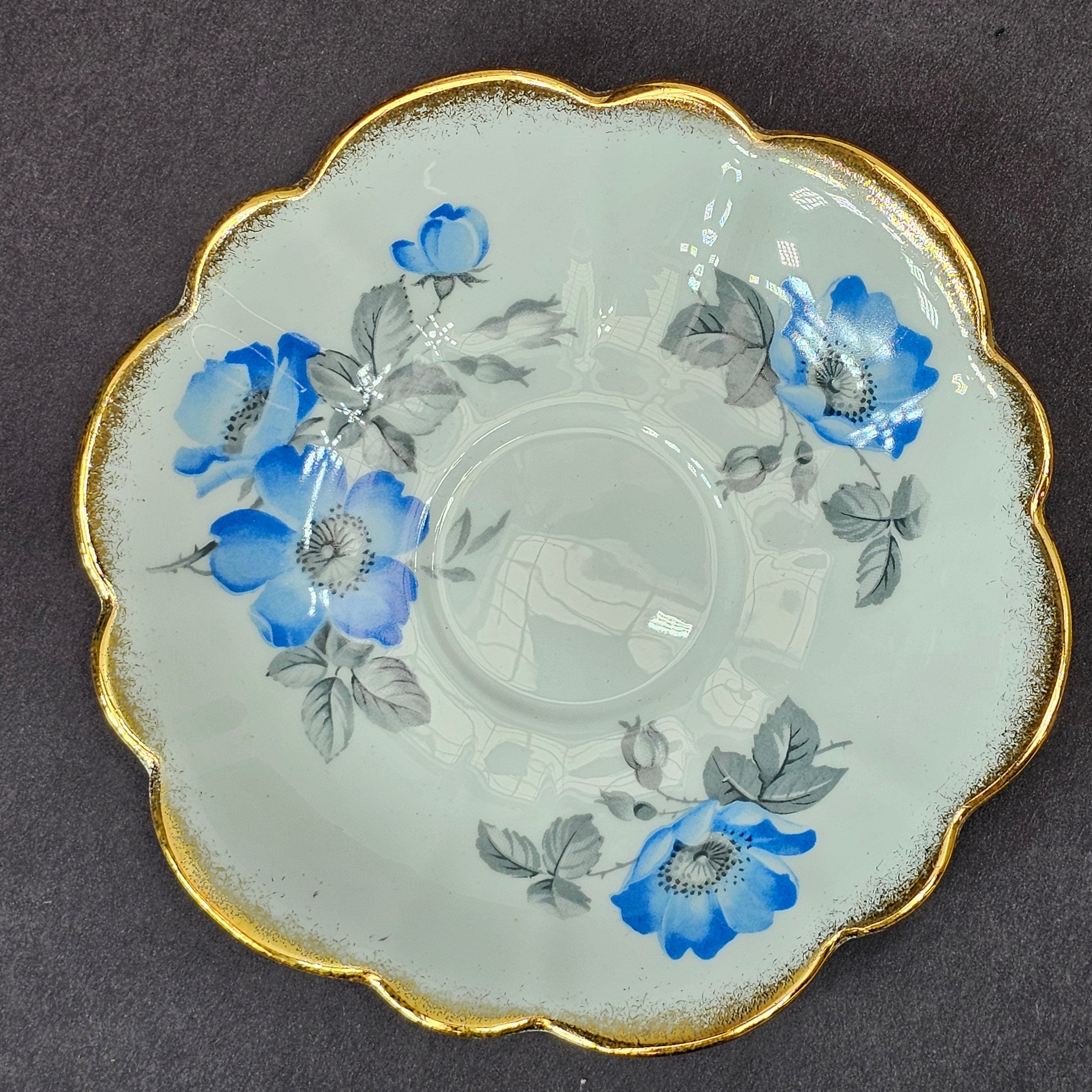 Vintage Taylor and Kent Gold Trim Teacup & Saucer Set From England