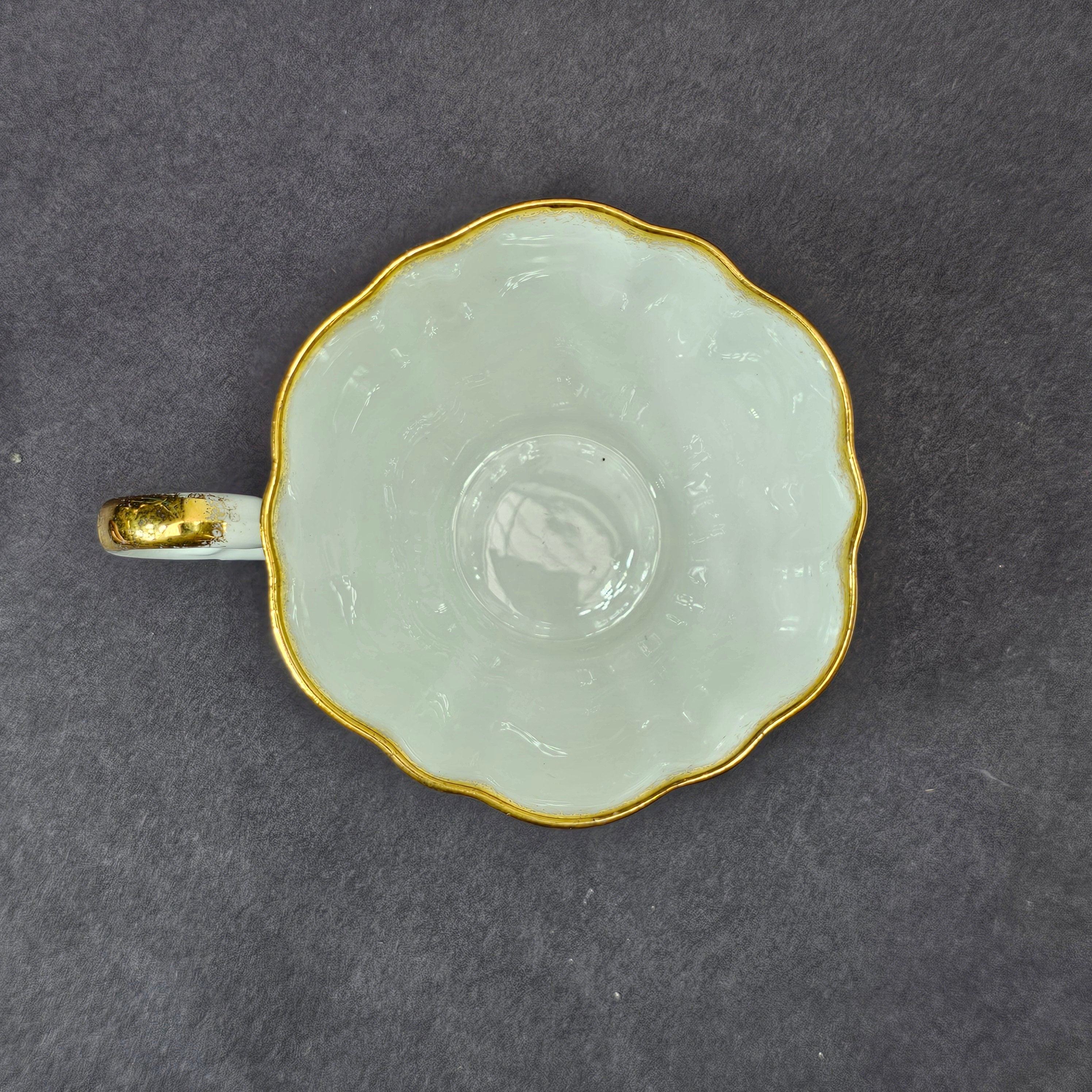 Vintage Taylor and Kent Gold Trim Teacup & Saucer Set From England