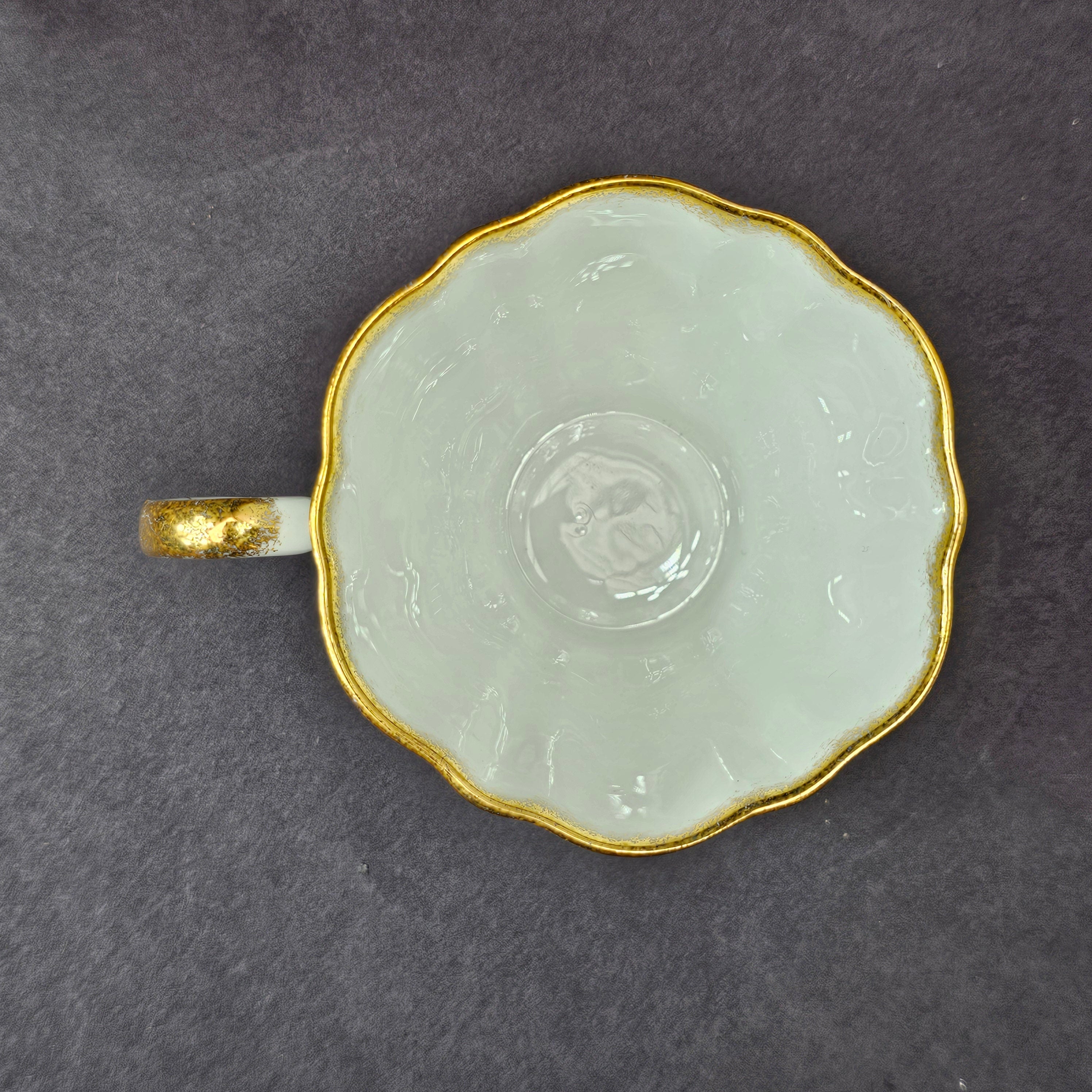 Vintage Taylor and Kent Gold Trim Teacup & Saucer Set From England