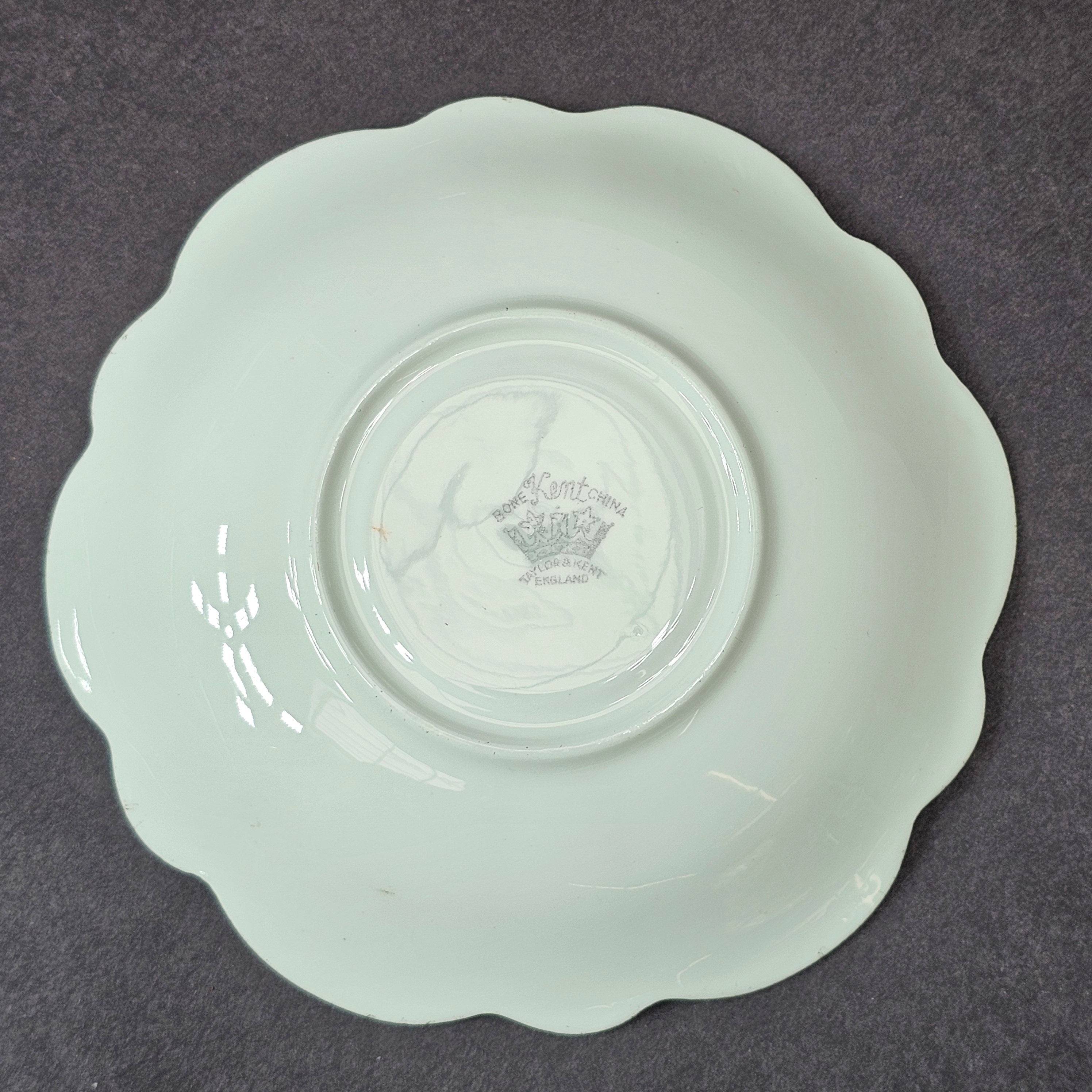 Vintage Taylor and Kent Gold Trim Teacup & Saucer Set From England