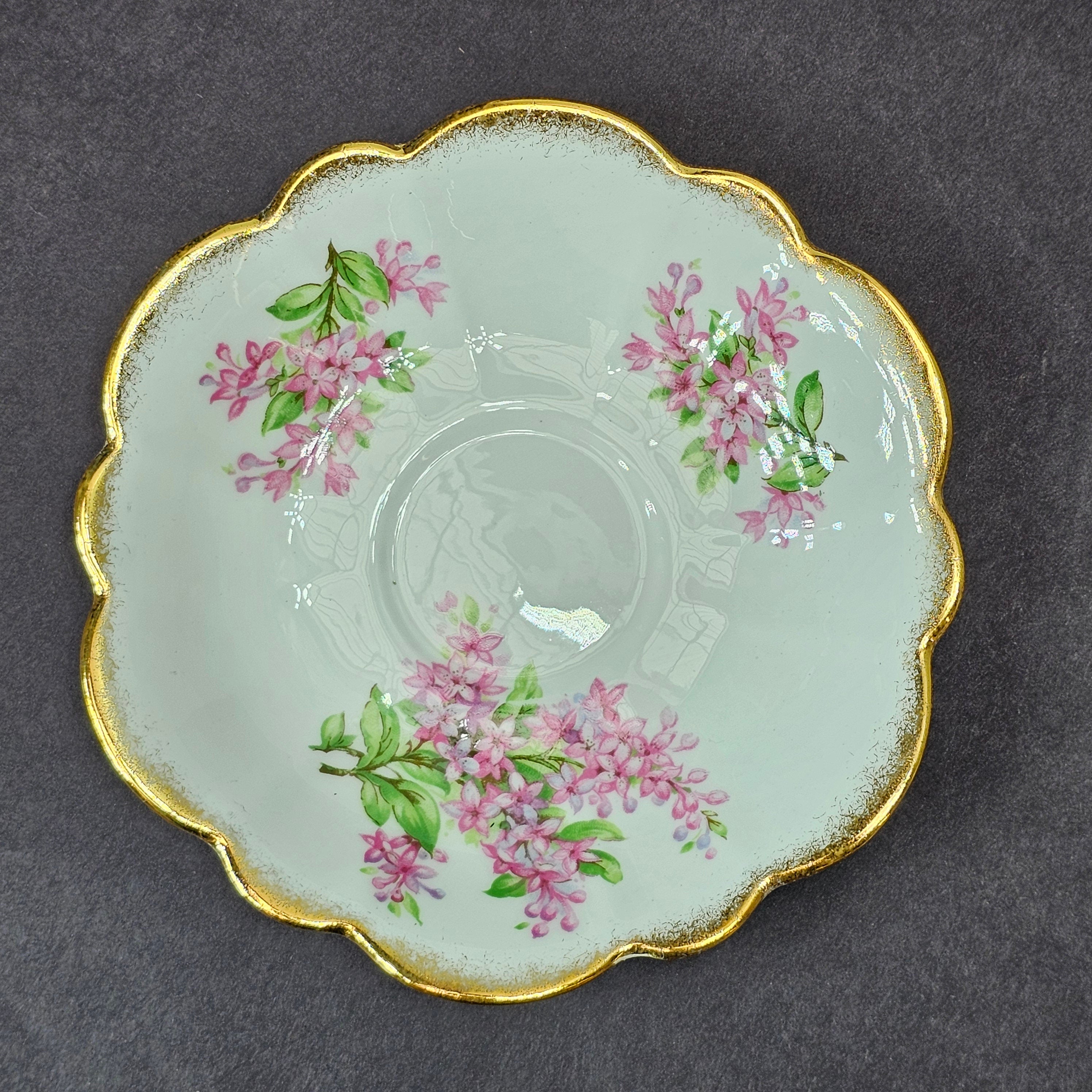 Vintage Taylor and Kent Gold Trim Teacup & Saucer Set From England