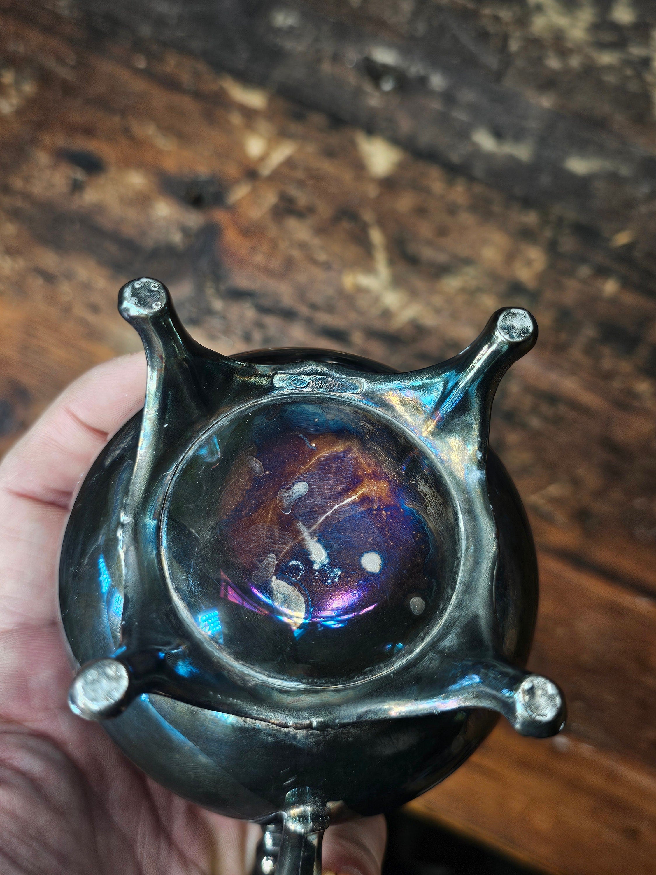 Vintage Oneida Silver Plated Sugar Bowl & Creamer Set