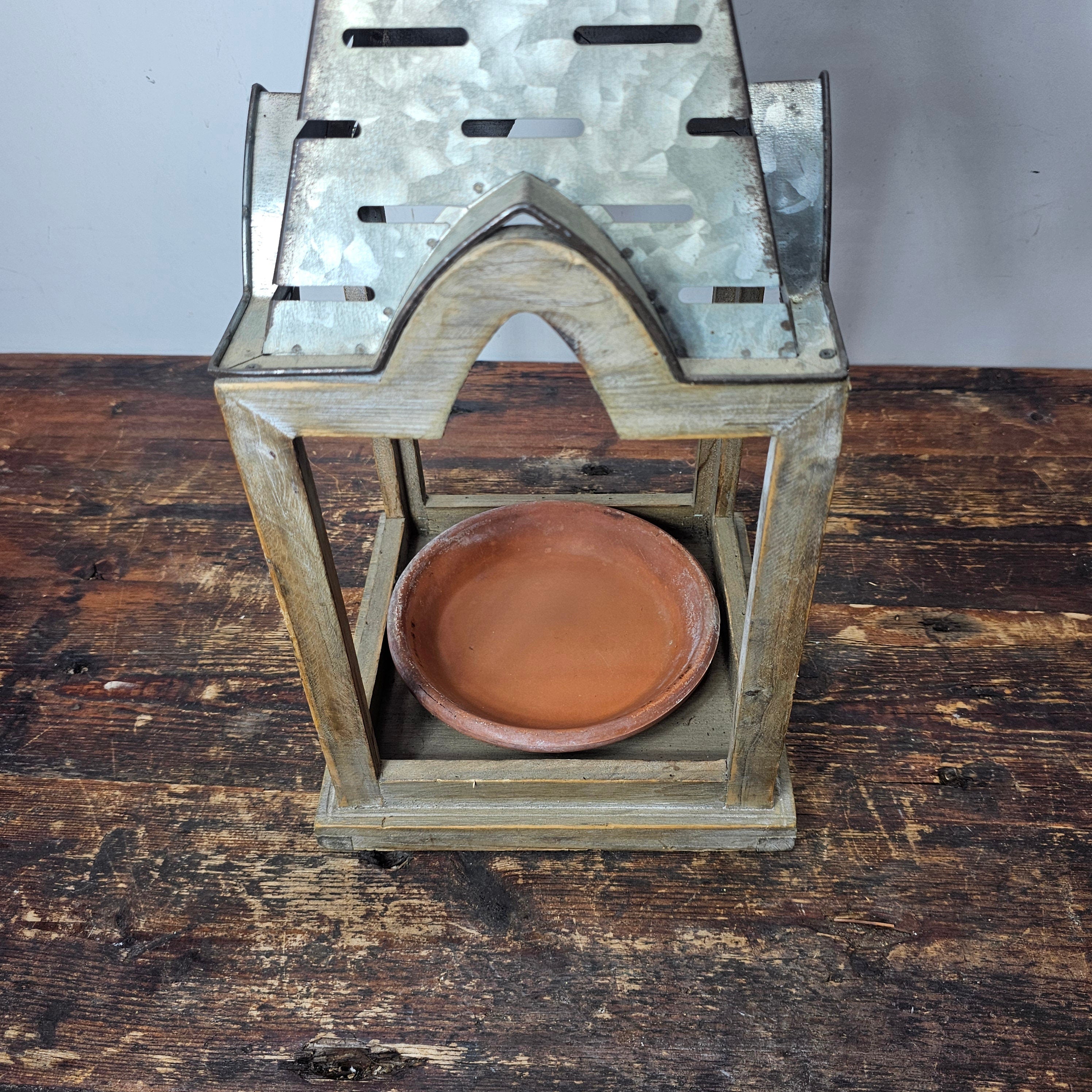 Decorative Candle Holder / Bird Feeder 8.5" x 8.5" x 21.5" H