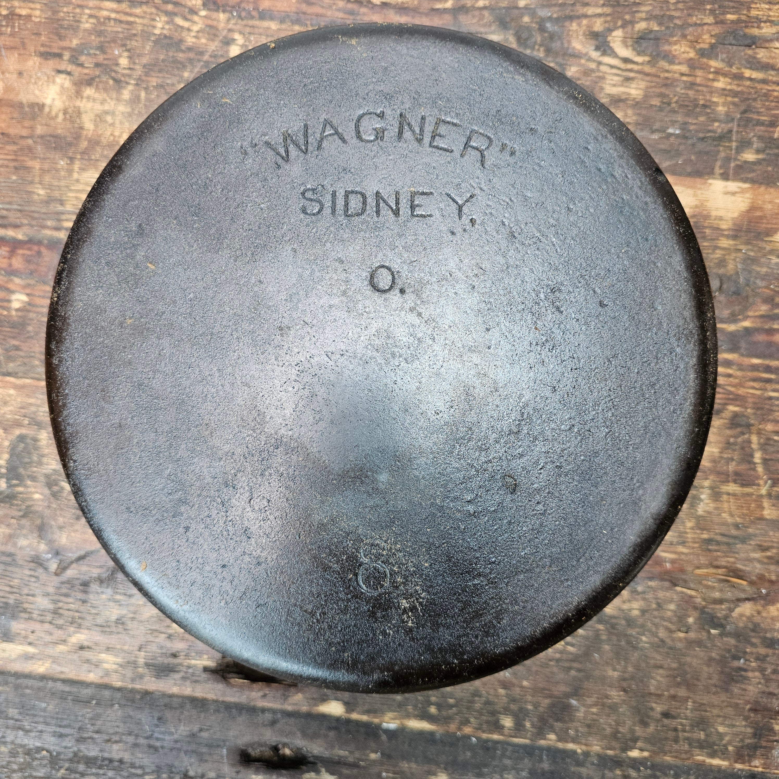 1920's #8 Wagner Ware Round DOME Roaster Dutch Oven W/ Drip Drop Baster Dome Lid