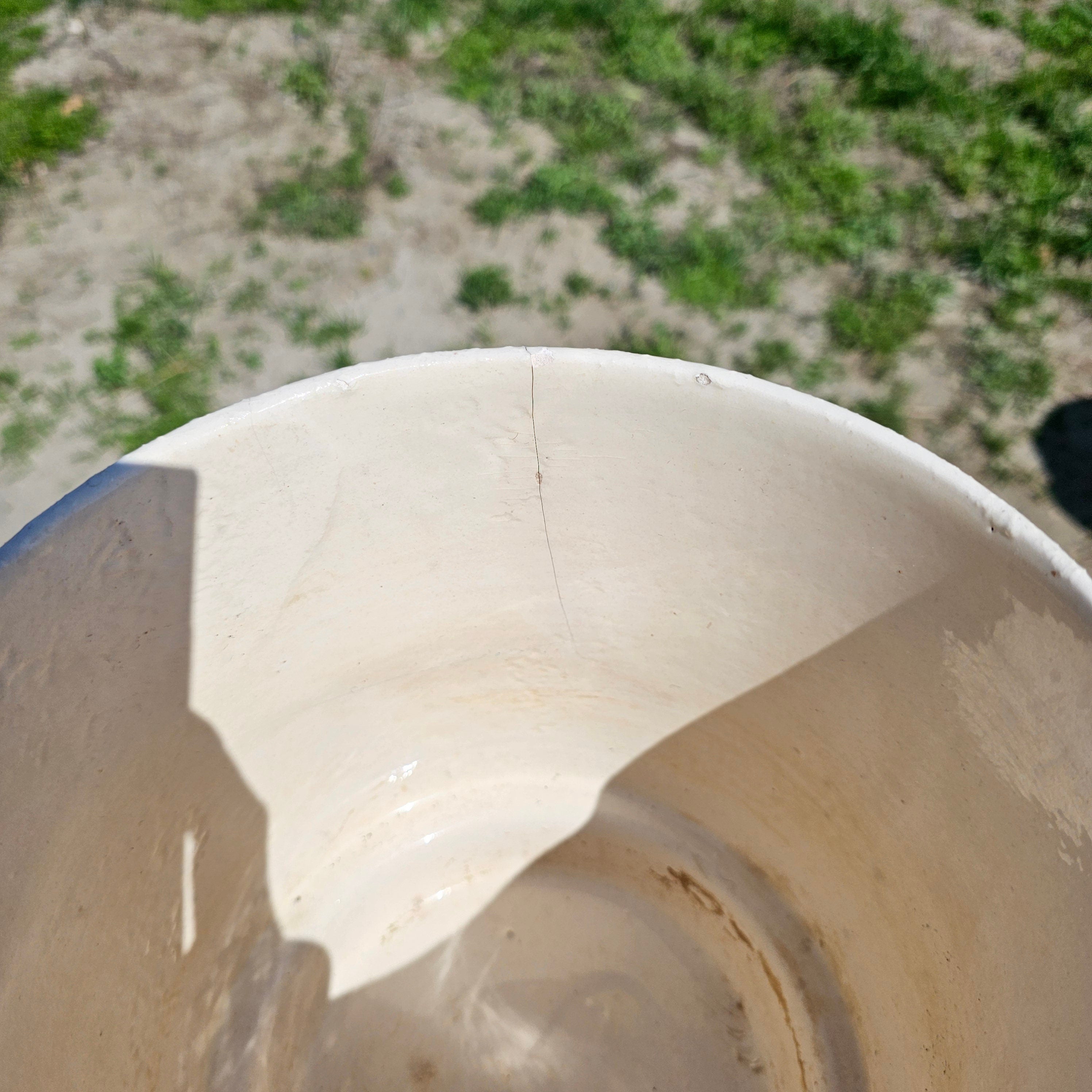 California Art Pottery Yellow Petal Shape Ceramic Flower Planter 8.5" x 6.75" H