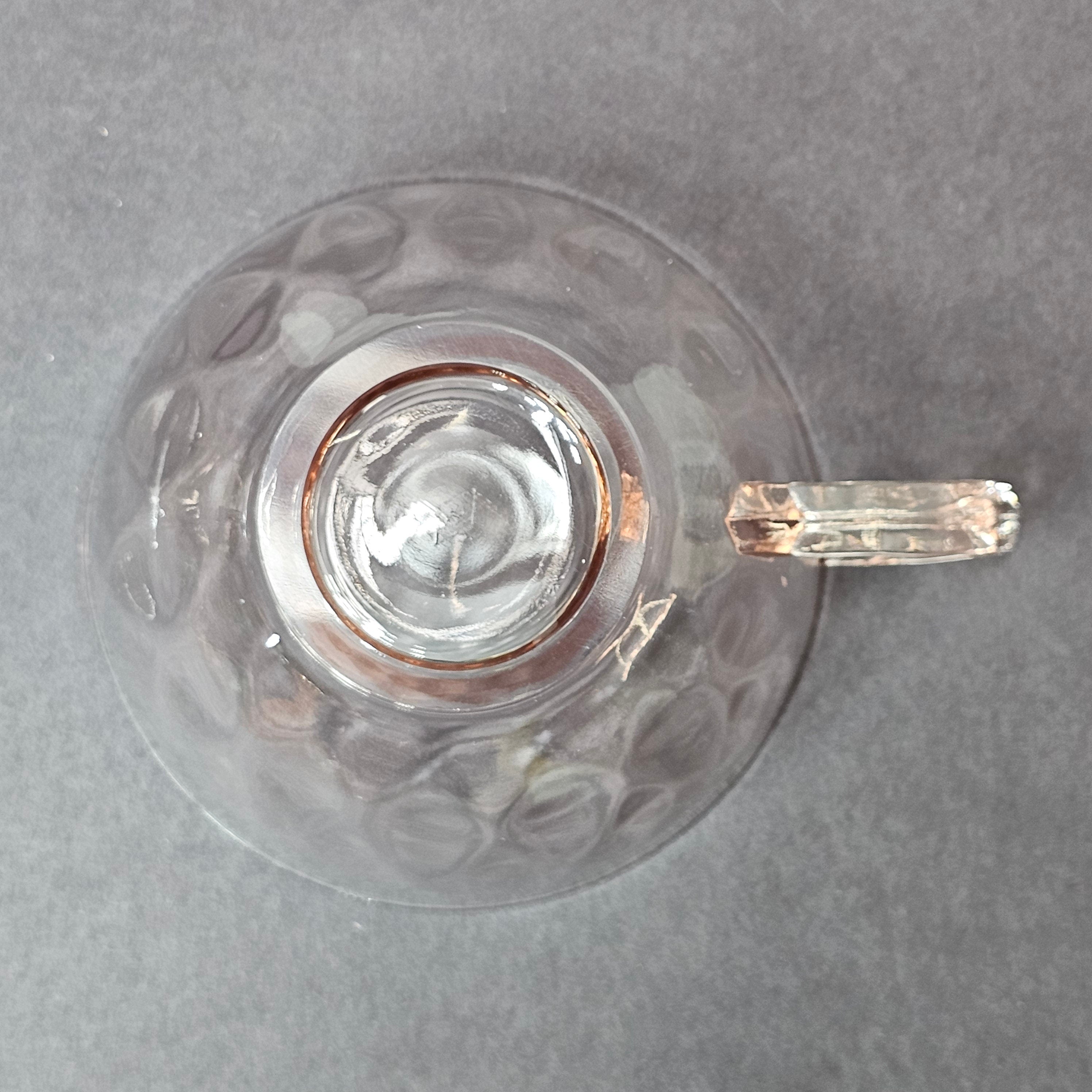 Heisey Yeoman Flamingo Pink Cup & Saucer Set (C)