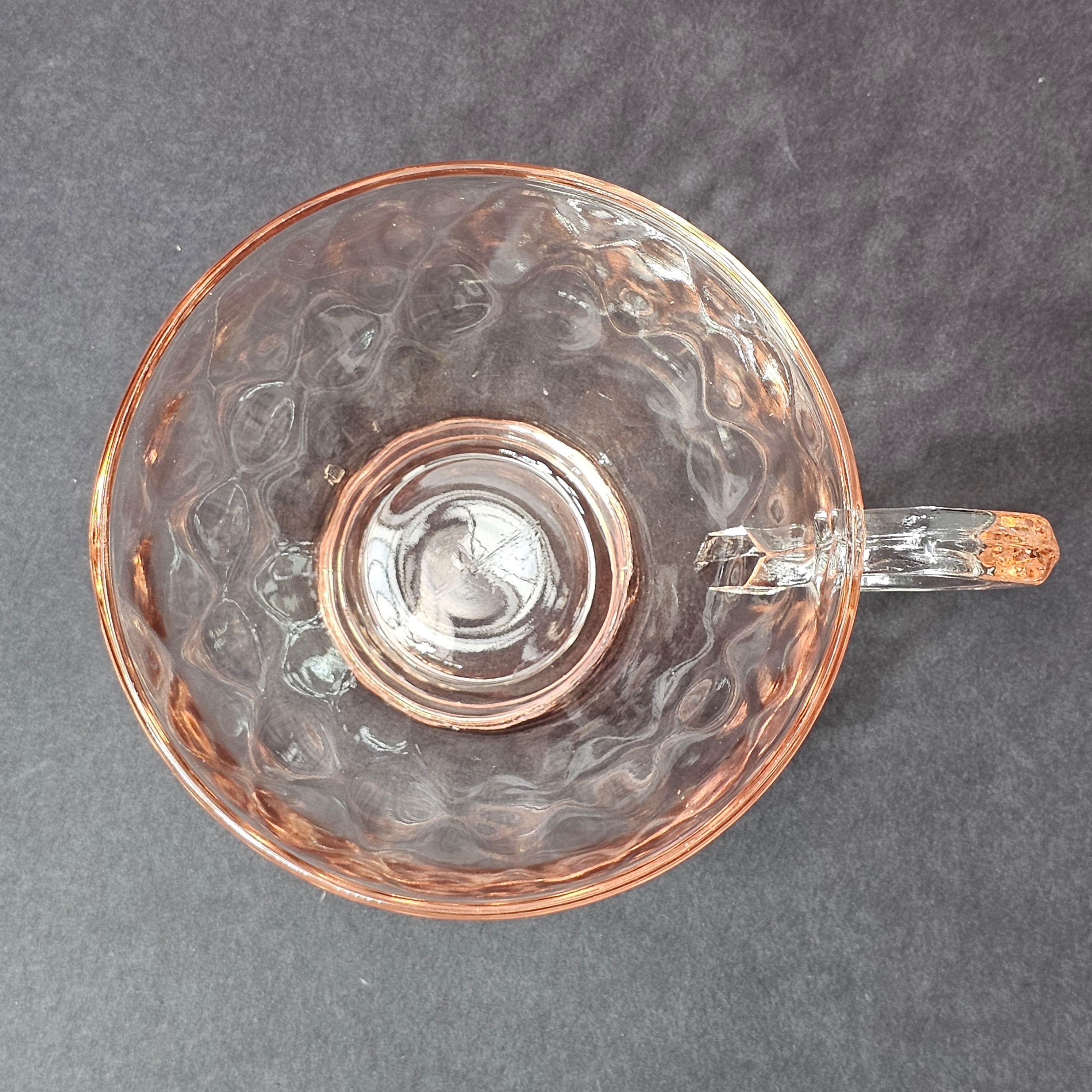 Heisey Yeoman Flamingo Pink Cup & Saucer Set (C)