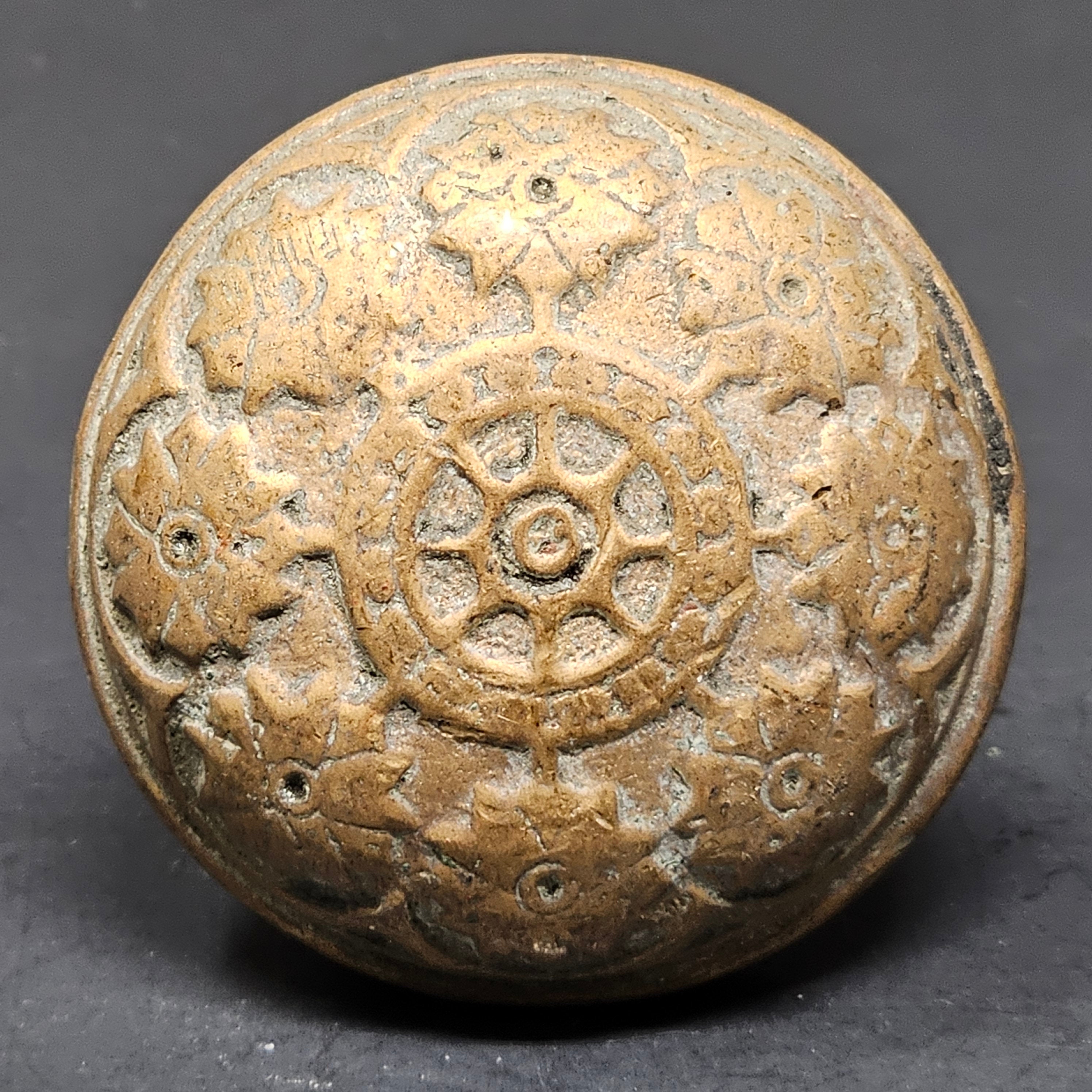 Antique Single Door Knob Solid Brass (1 lb.)