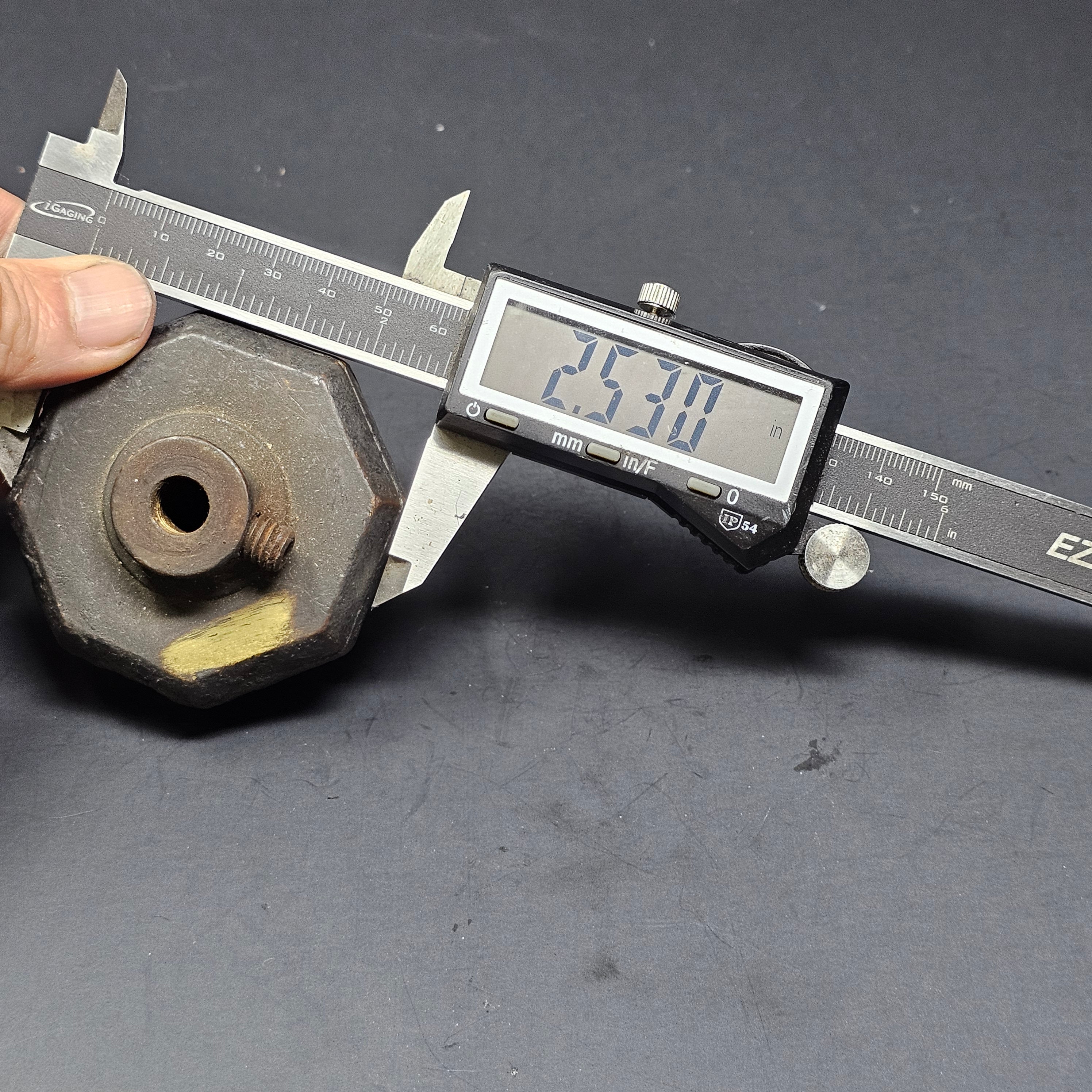 Antique Single Octagon Door Knob Solid Brass (1 lb.)