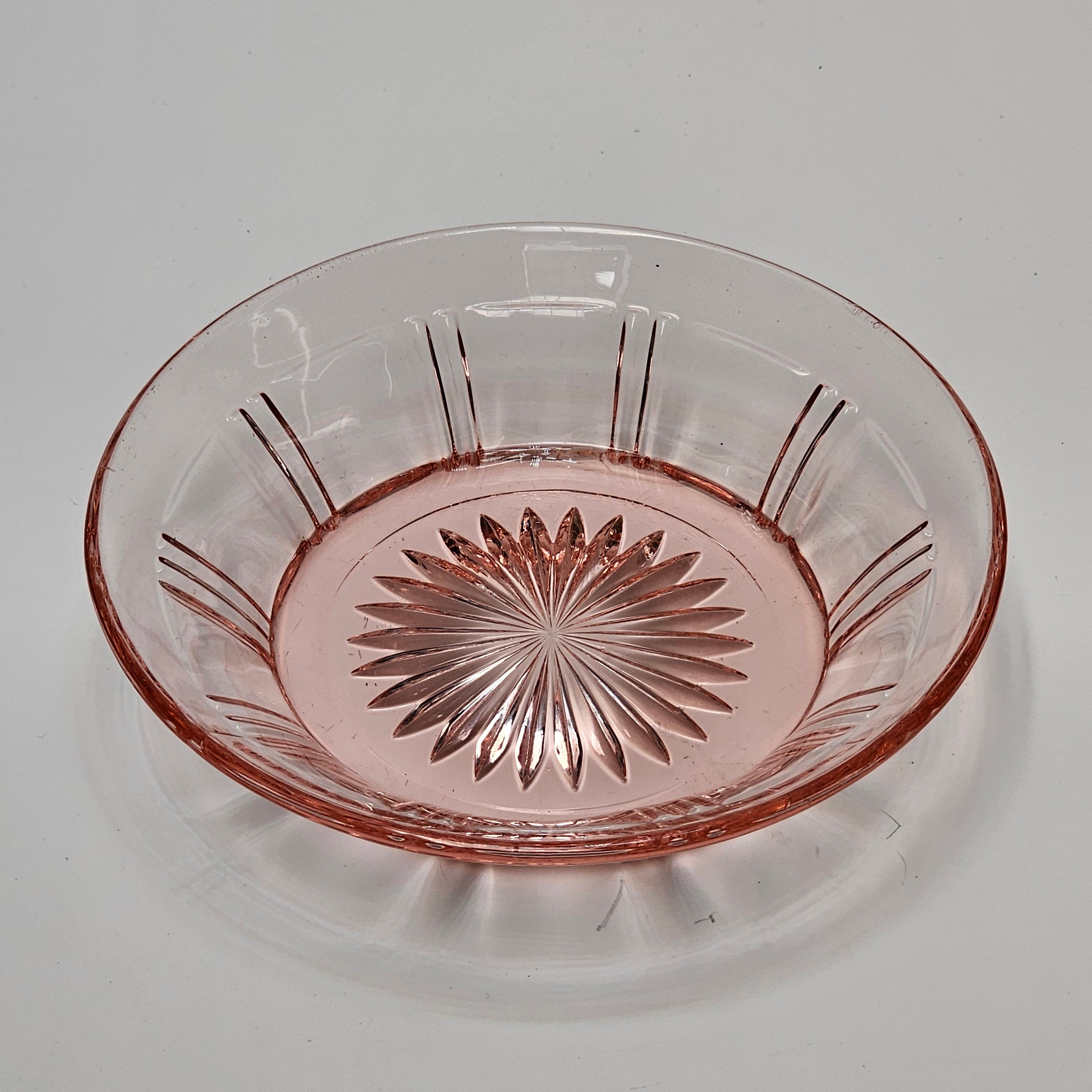 Antique Pink Depression Glass Dessert Fruit Bowl 5 3/4"