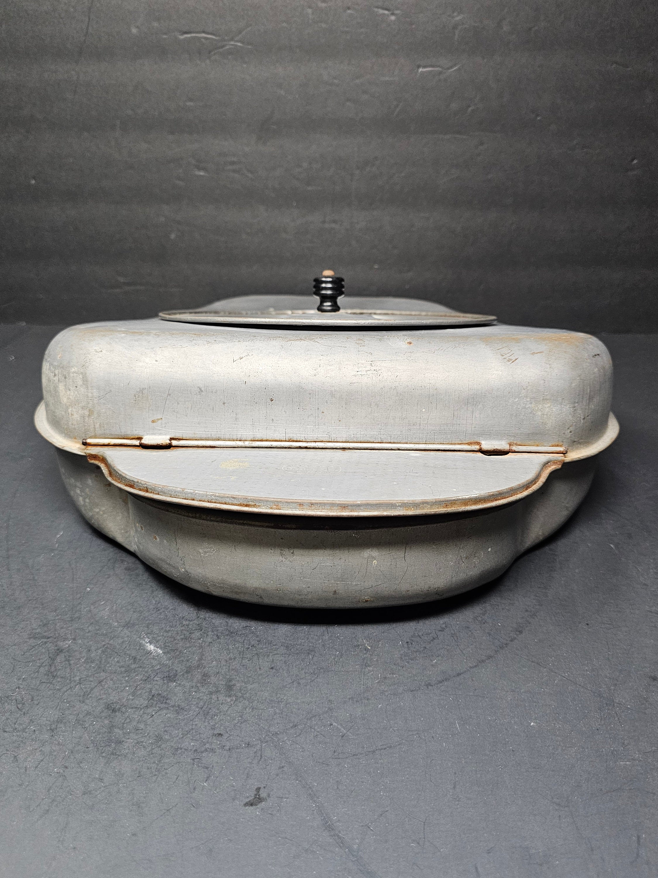 Antique Steel Bed Pan With Hinged Lid Made By Duquesne Works ?