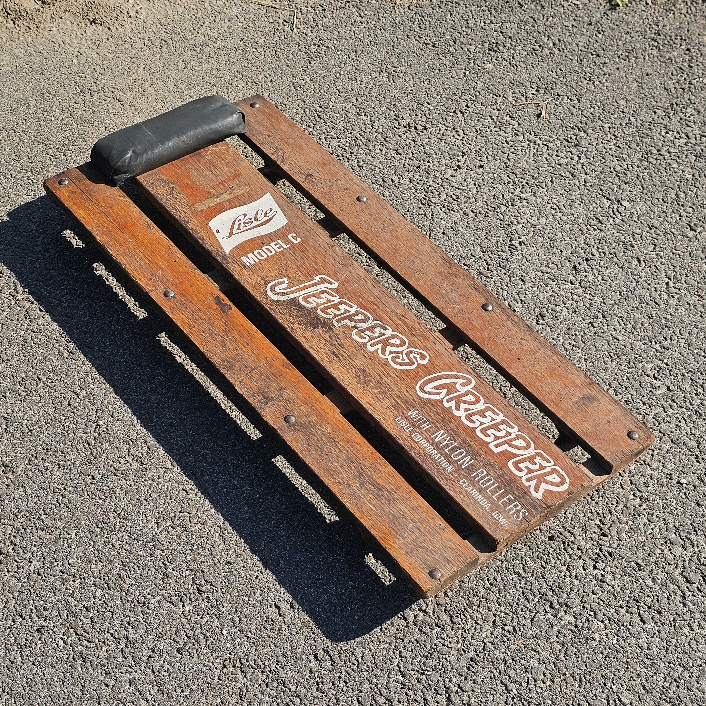 Vintage Lisle Jeepers Creeper Model C Made In USA " White Text " Rare?