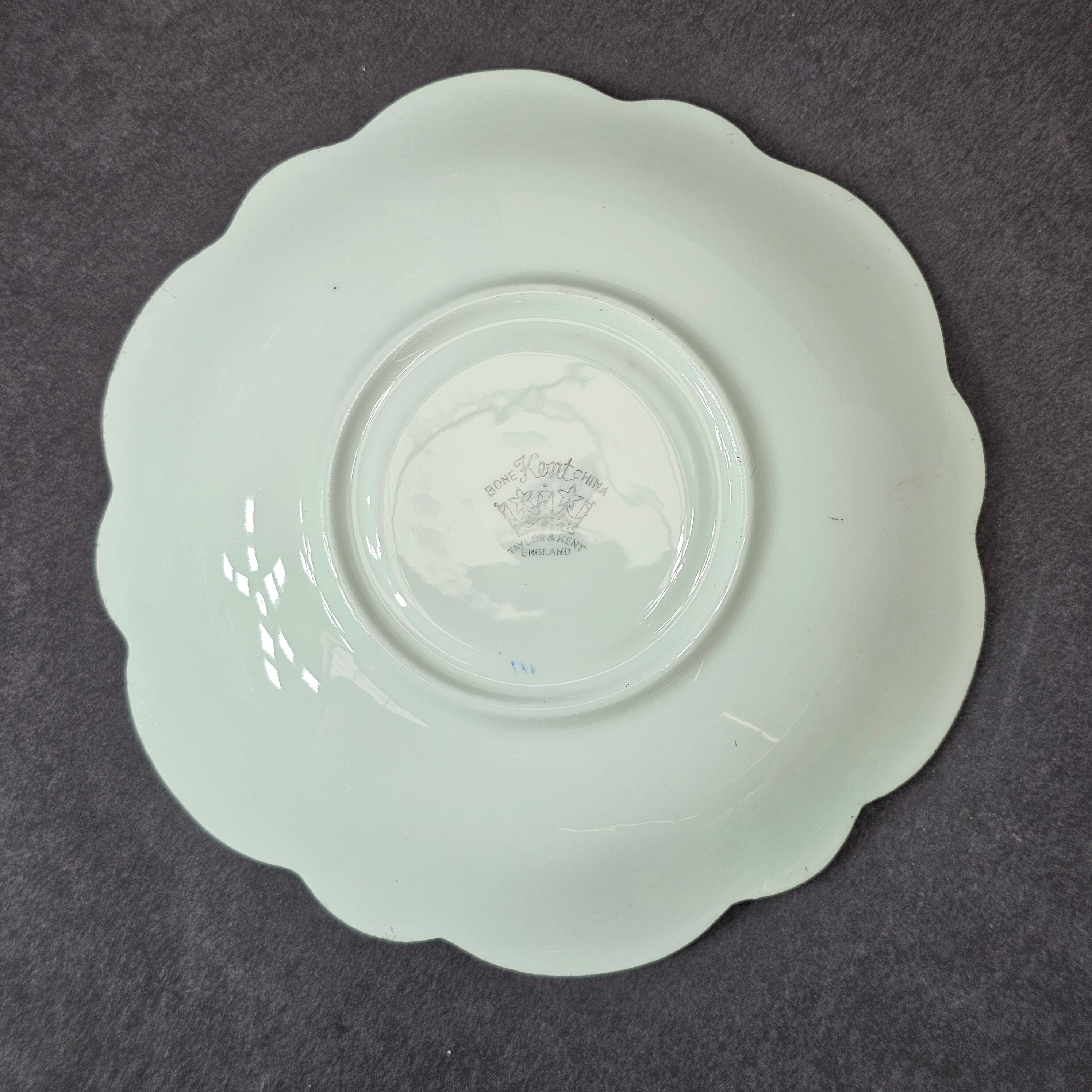 Vintage Taylor and Kent Gold Trim Teacup & Saucer Set From England