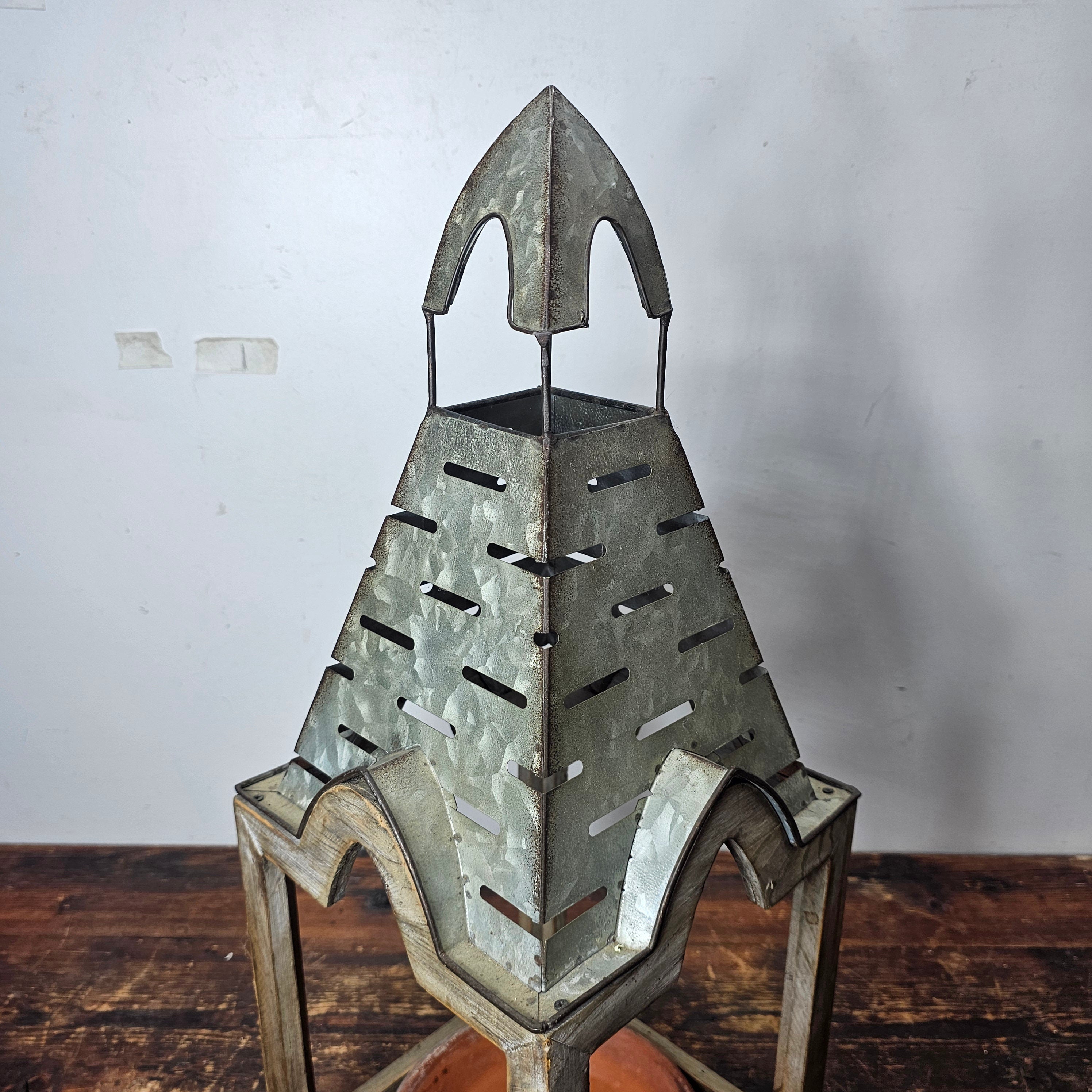 Decorative Candle Holder / Bird Feeder 8.5" x 8.5" x 21.5" H