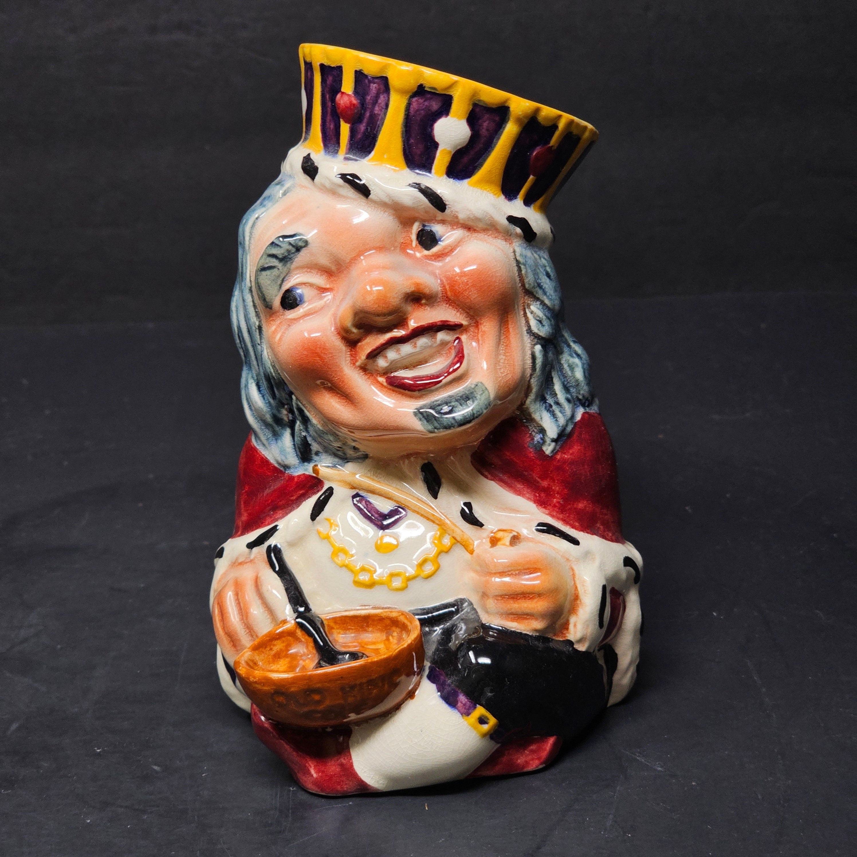 Vintage Toby Jug Old King Cole Shorter England Character Jug