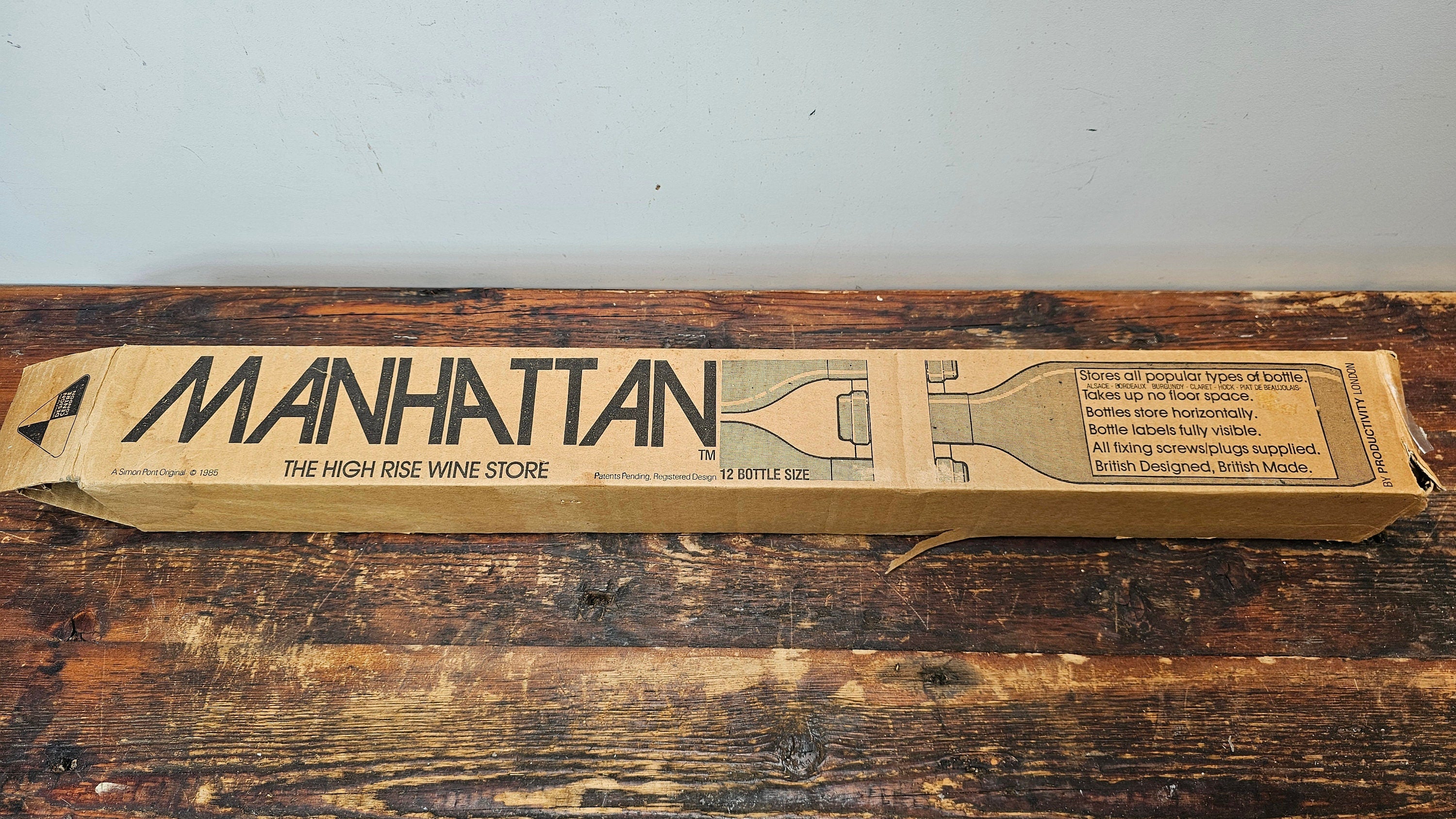 Vintage Simon Pont for Productivity London 12 Bottle Wine Holder 1980's NOS