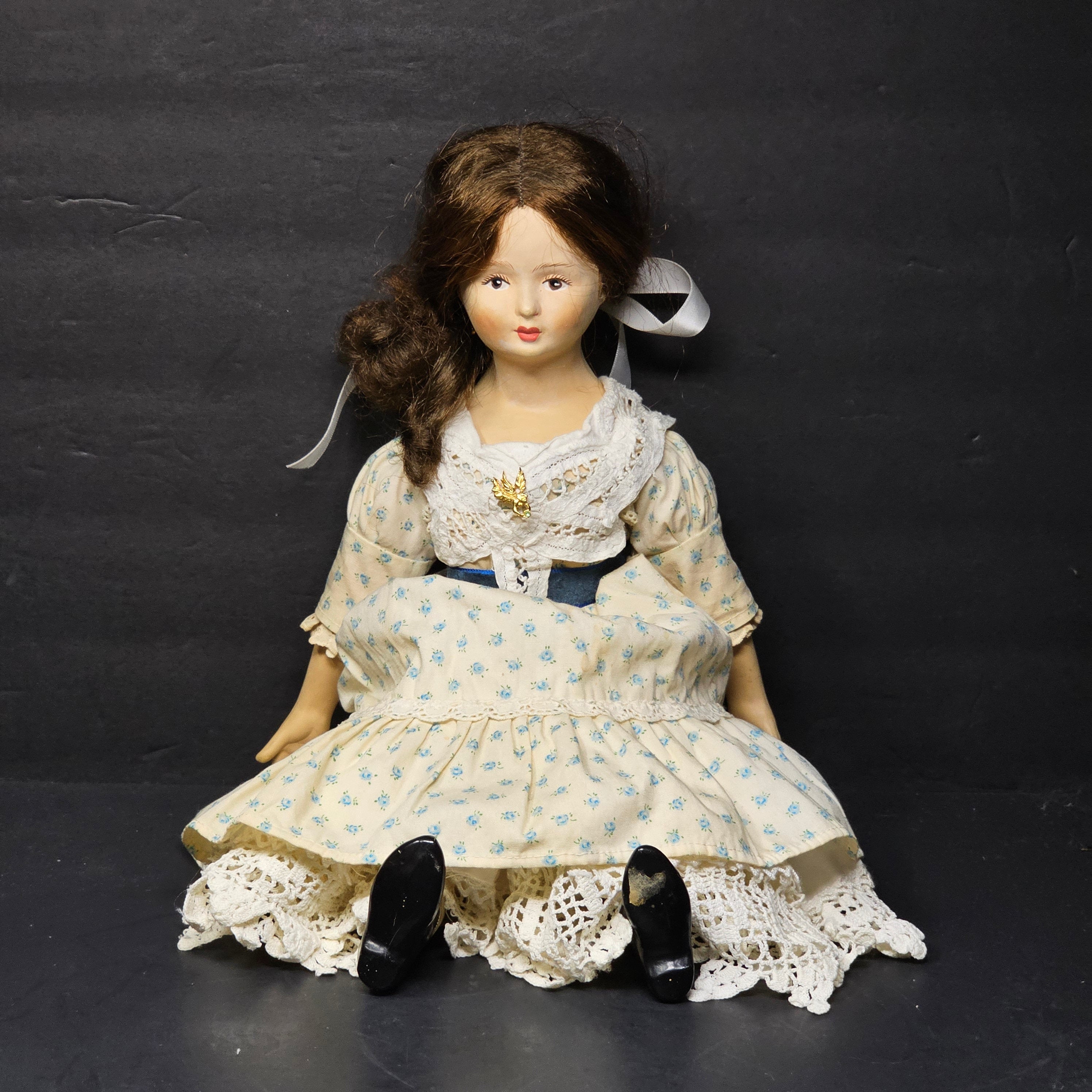 Vintage Limmer German Doll Paper Mache 17"