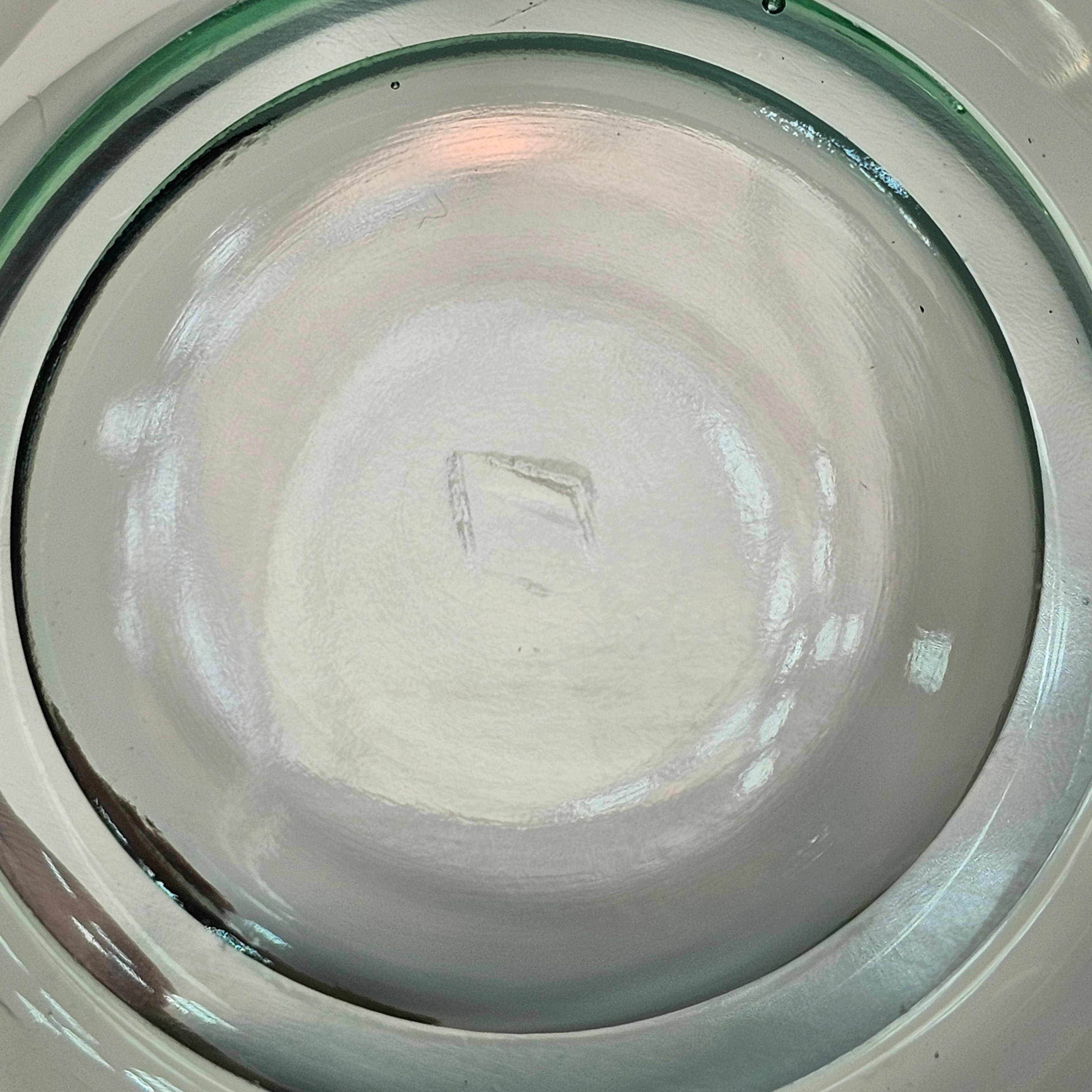 Heisey Octagon Moongleam Handled Nut Bowl