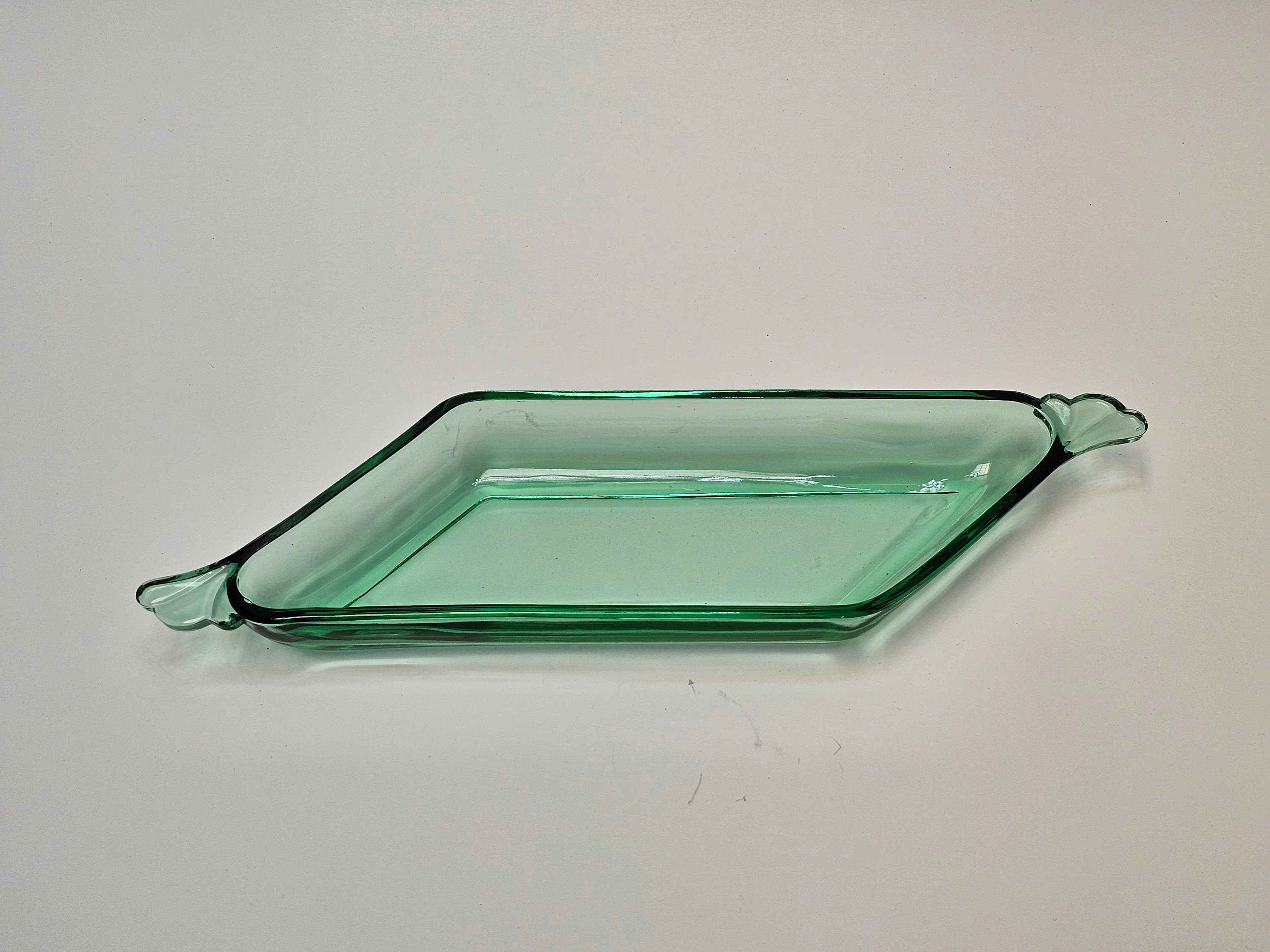 Heisey Empress Moongleam Green Obong Relish Tray