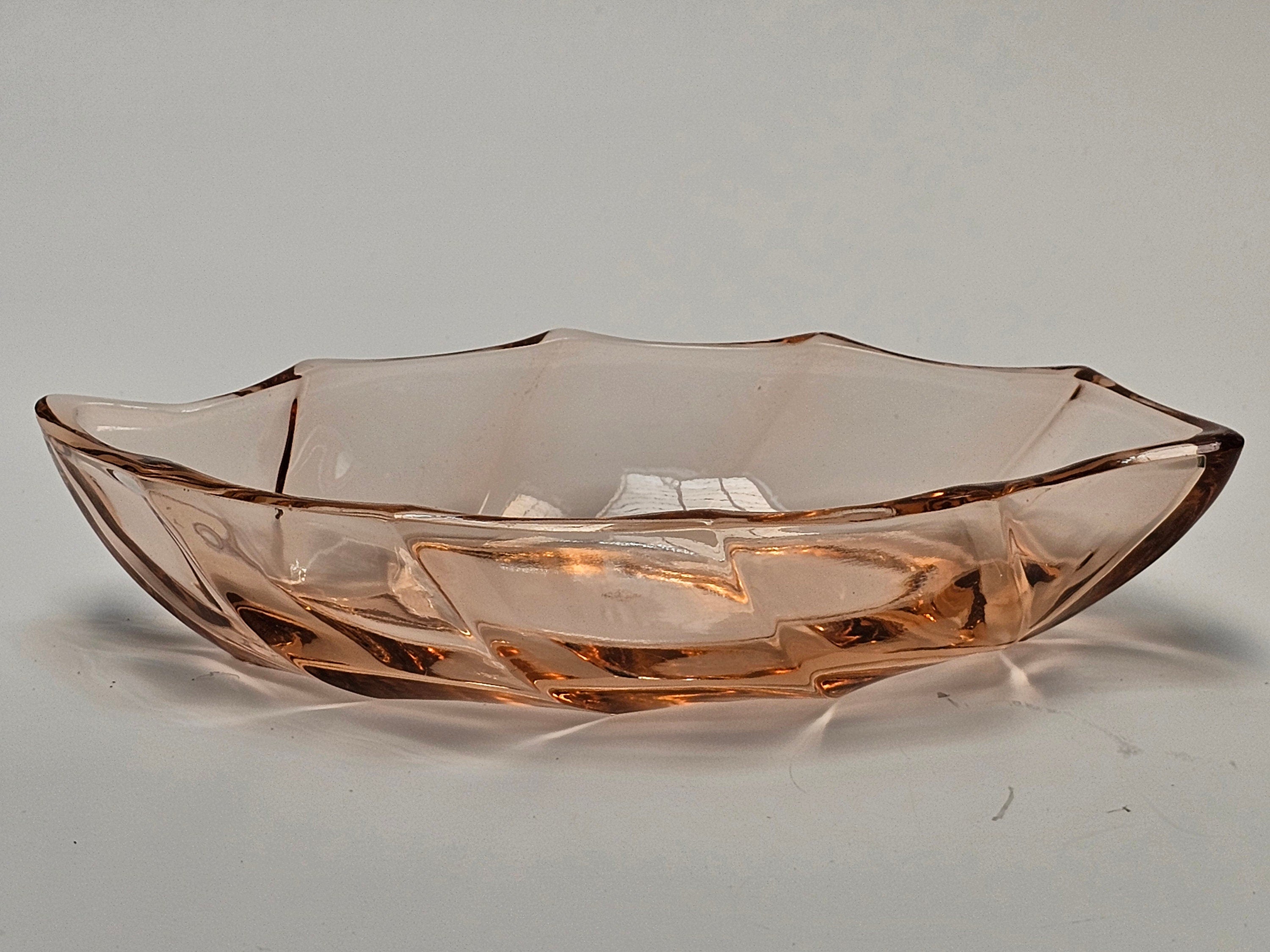 Heisey 7" Twist Flamingo Pickle Dish