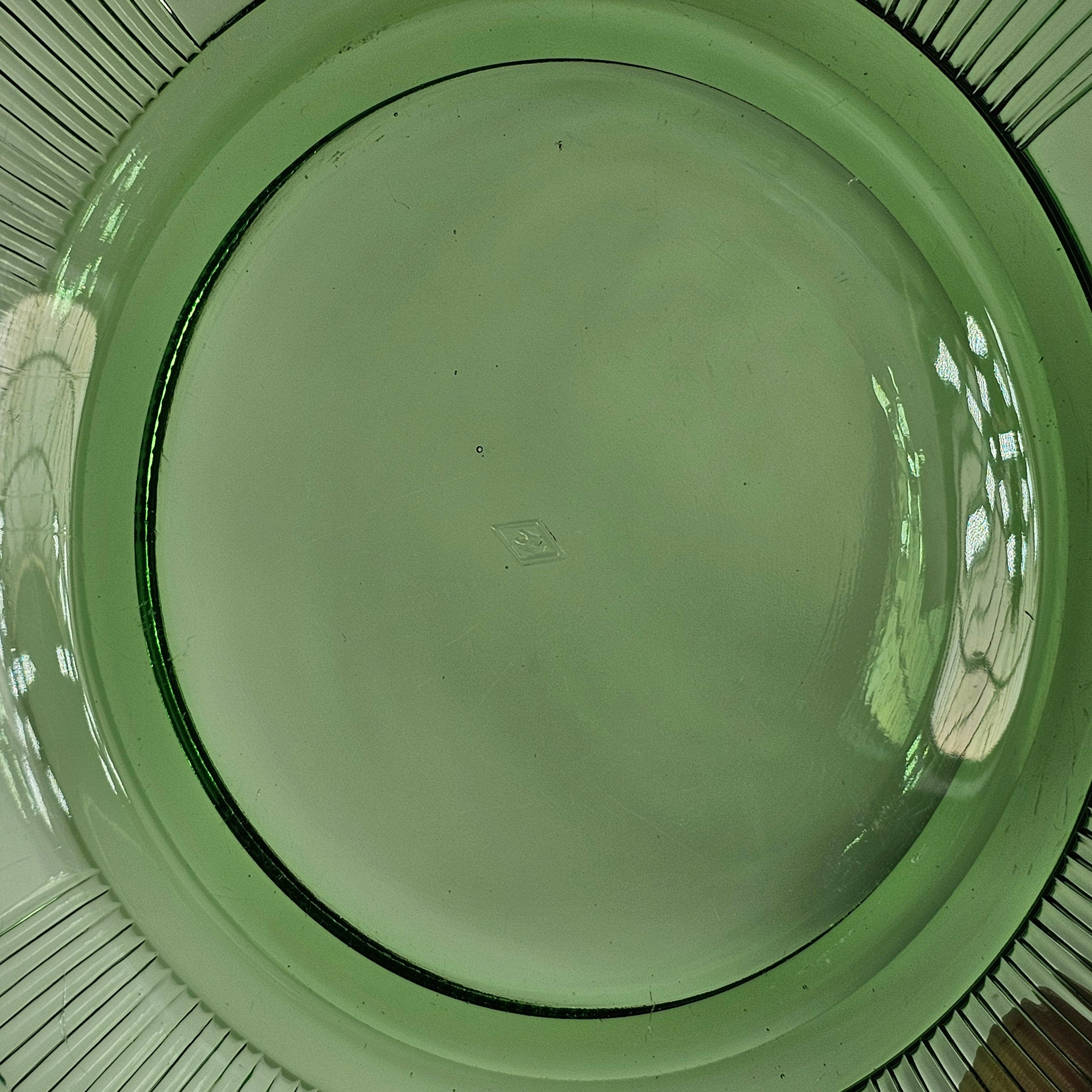 Heisey 7 1/8" Salad Plate Pleat and Panel Moongleam Green