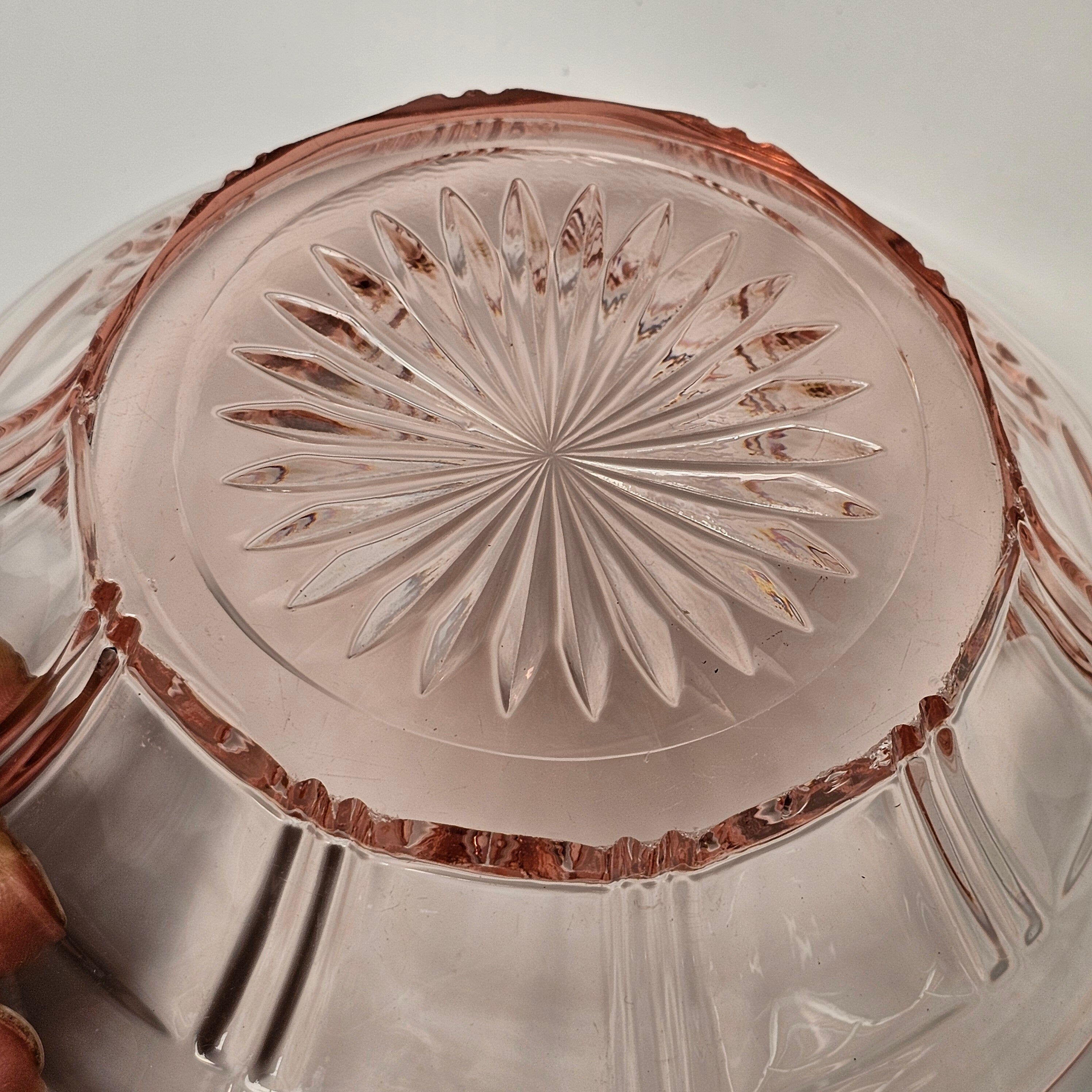 Antique Pink Depression Glass Dessert Fruit Bowl 5 3/4"
