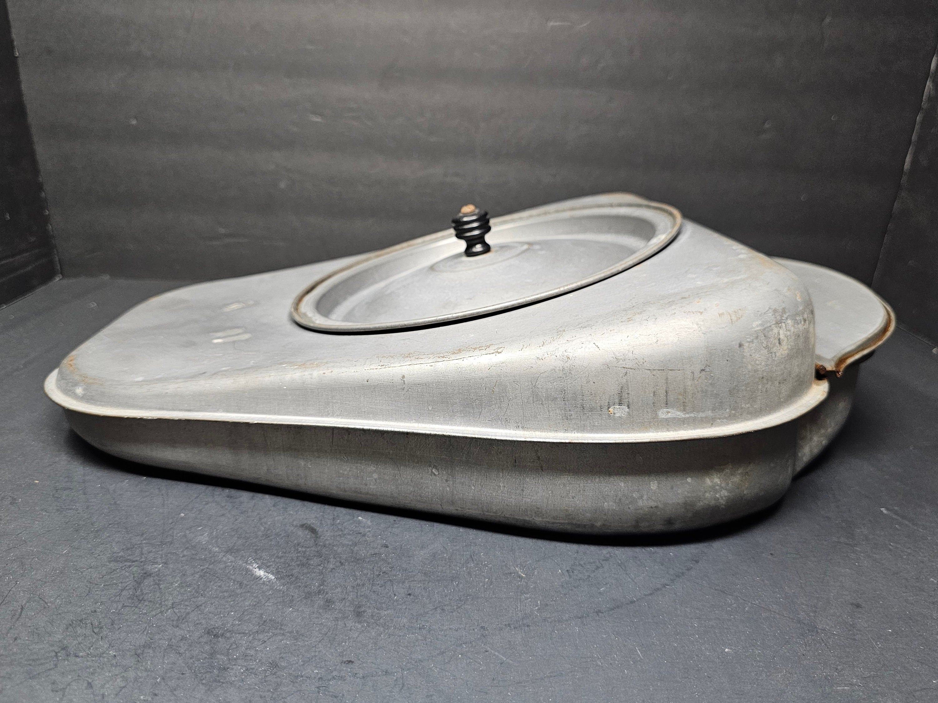Antique Steel Bed Pan With Hinged Lid Made By Duquesne Works ?