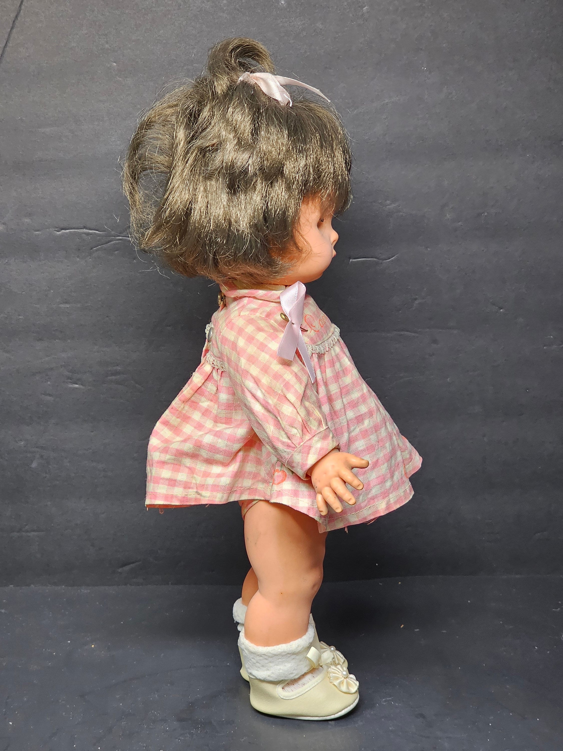 Vintage Furga Italy Carolina Toddler Doll 13"