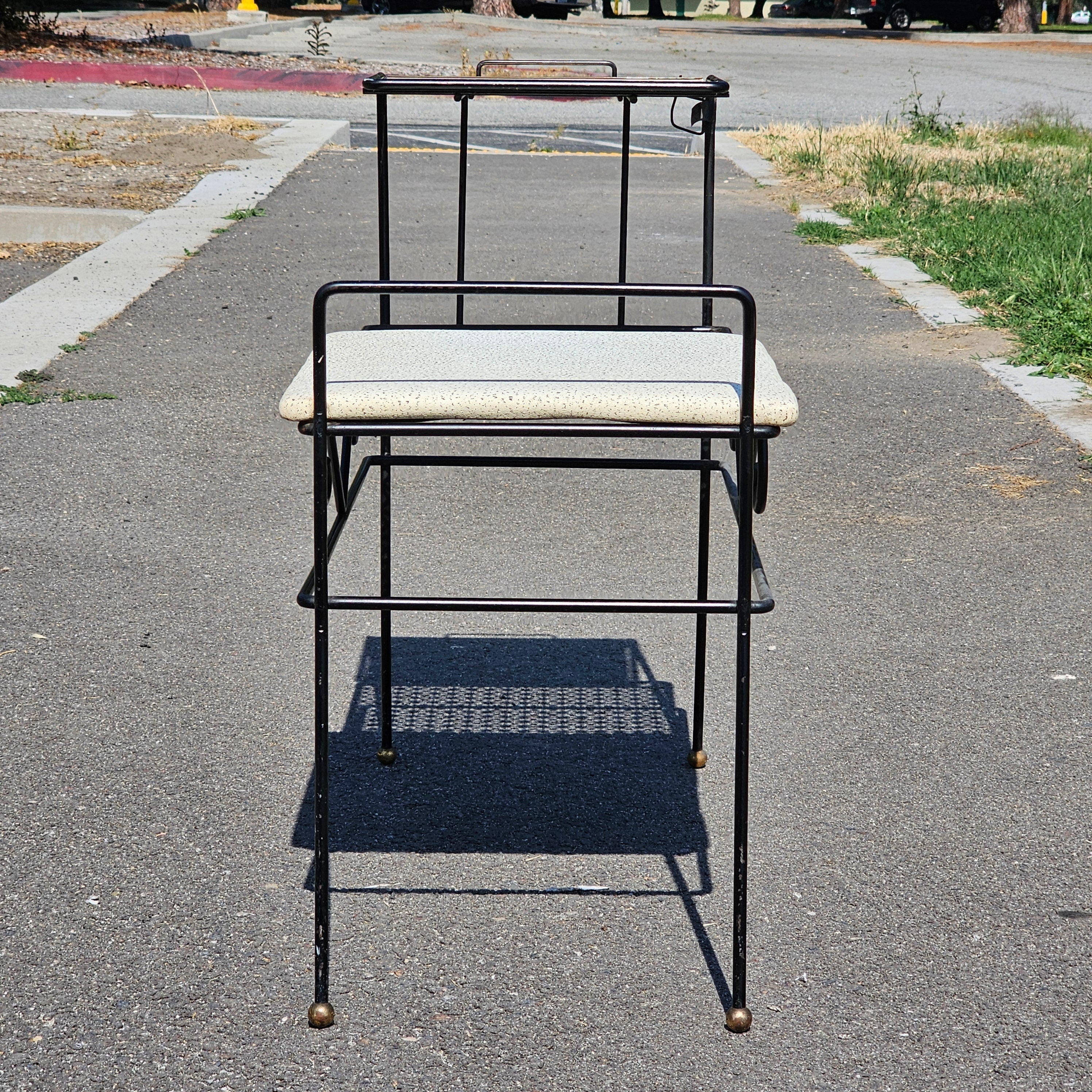 Vintage Mid-Century Retro Telephone Table Gossip Bench Atomic Space Age