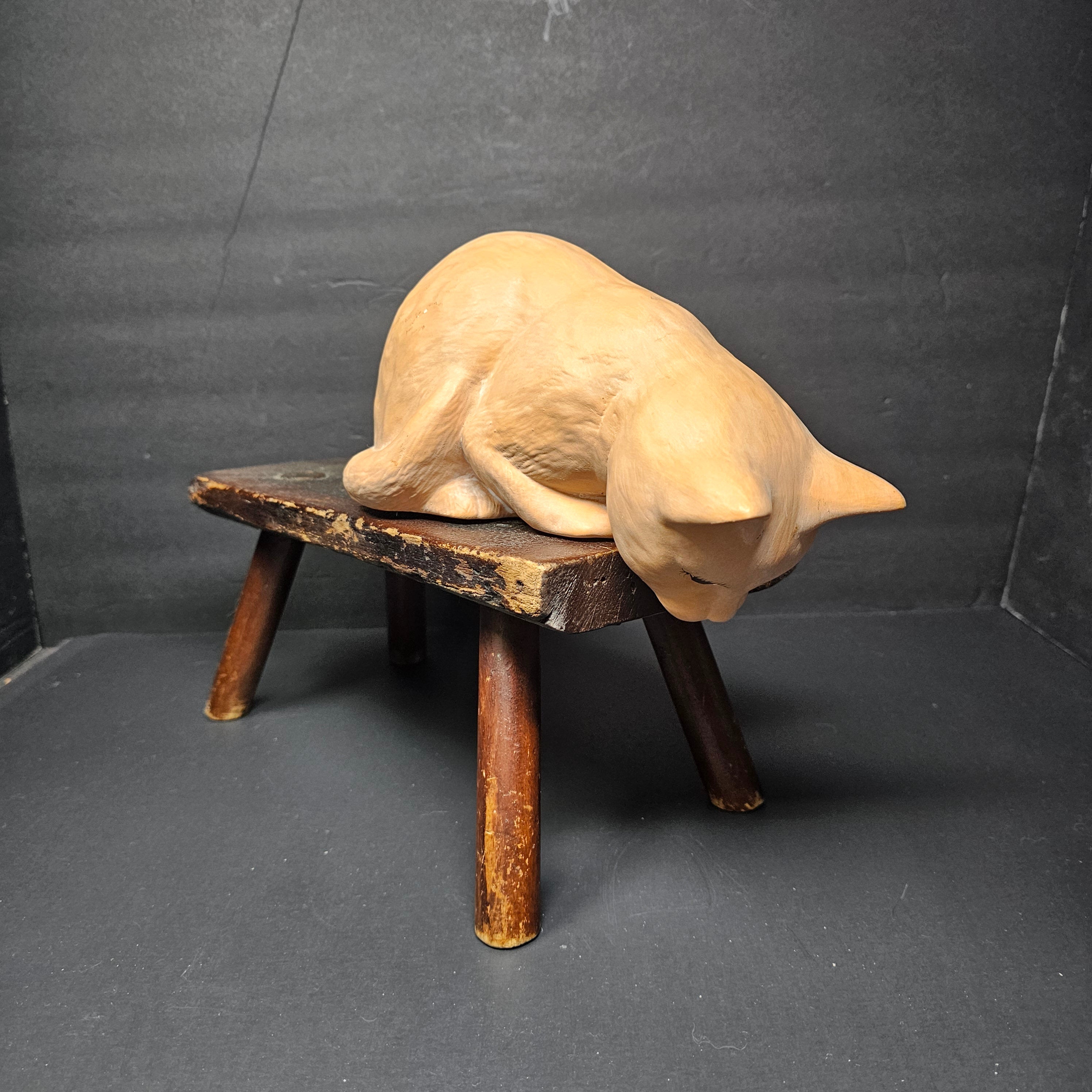 Porcelain Cat Kitty Figurine Vintage By Konopa Ceramics Oregon