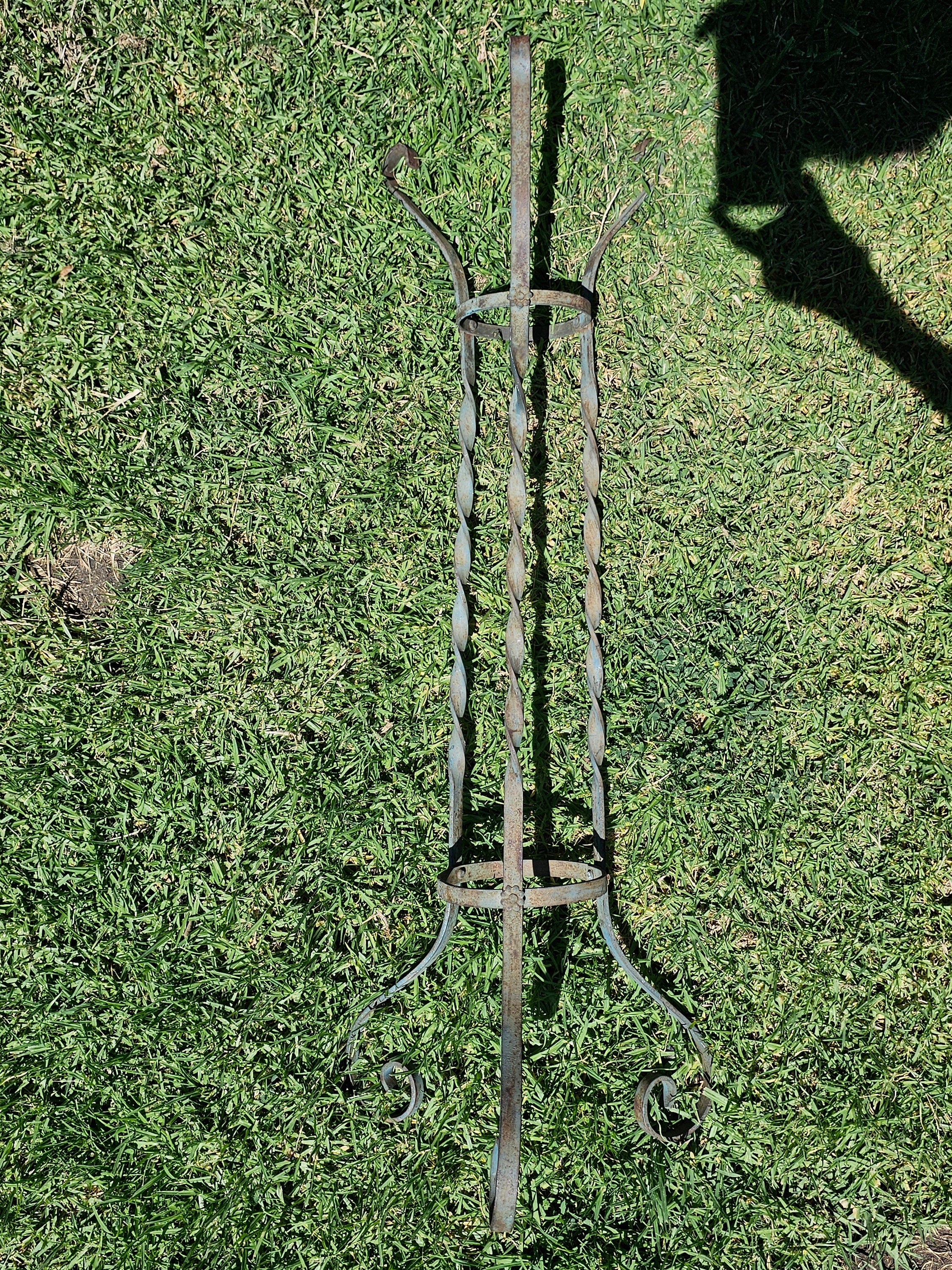 Metal Scroll Plant Stand 3 Legged Flower Pot Holder 37" H